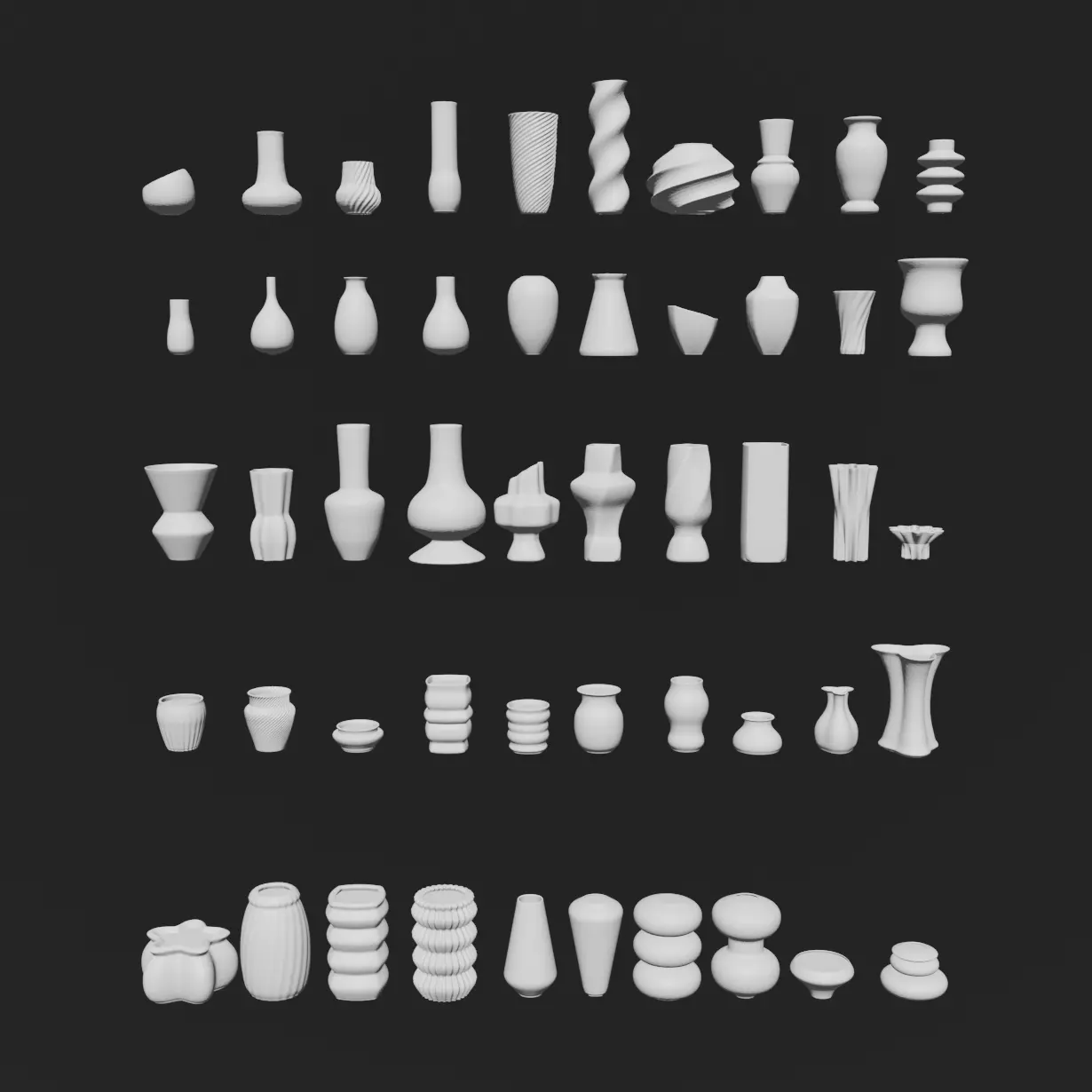 Pot and Vase bundle- 50 3D print model