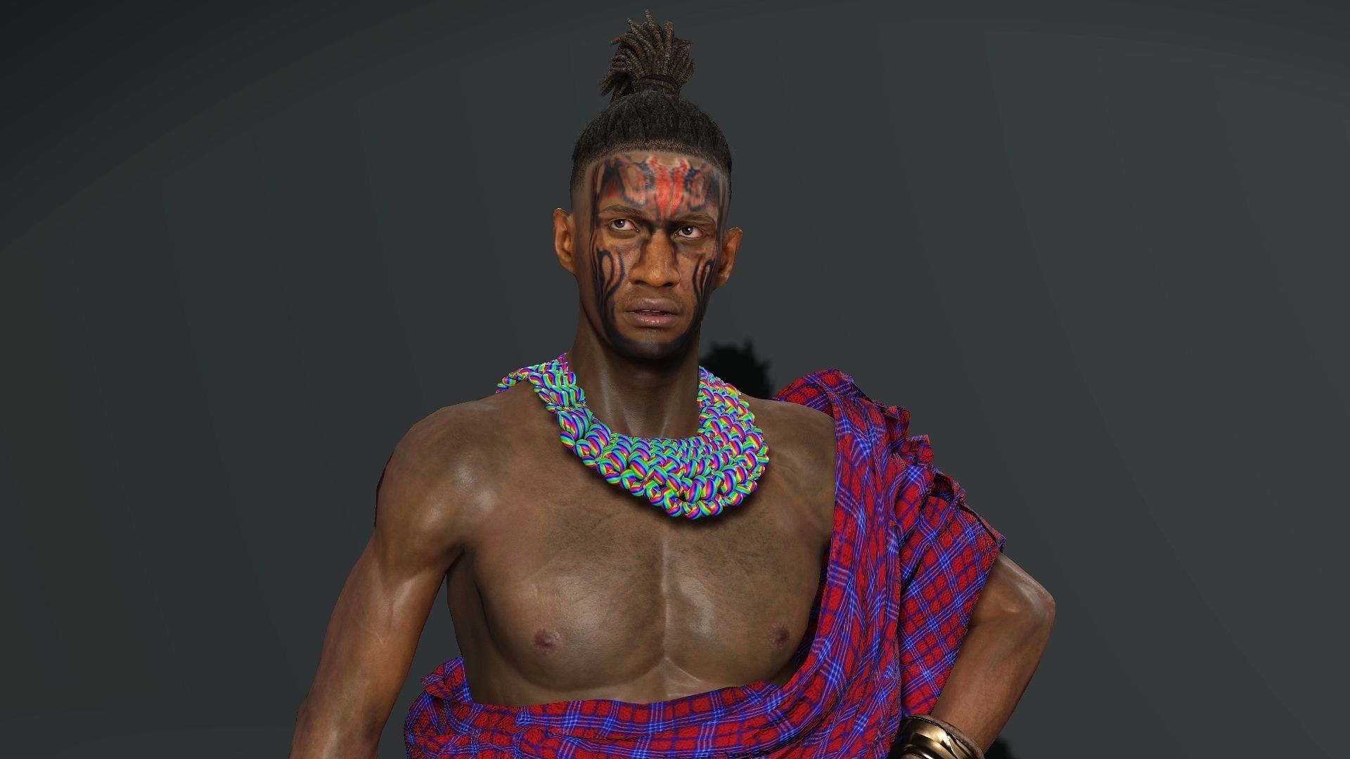 maasai warrior High quality character full Rigged and Animated 3D model_5
