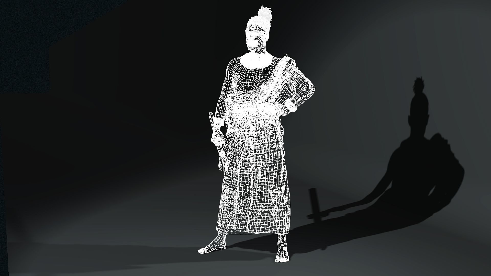 maasai warrior High quality character full Rigged and Animated 3D model_9