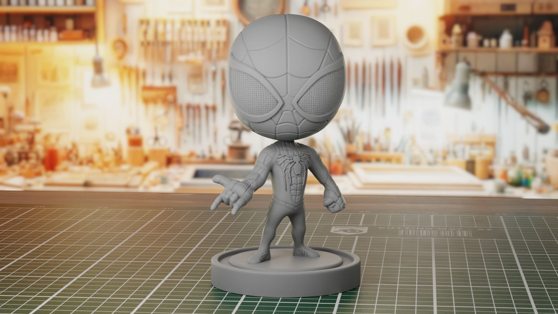 Spiderman Chibi 3D print model_1