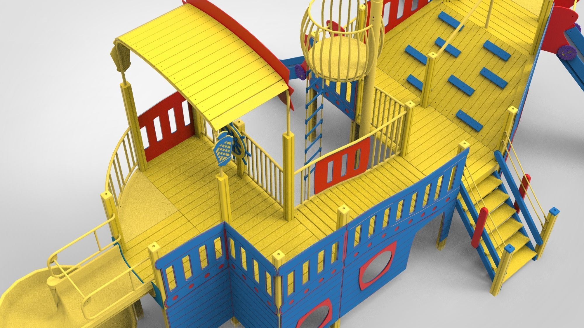 Playground for kids 3D model_4