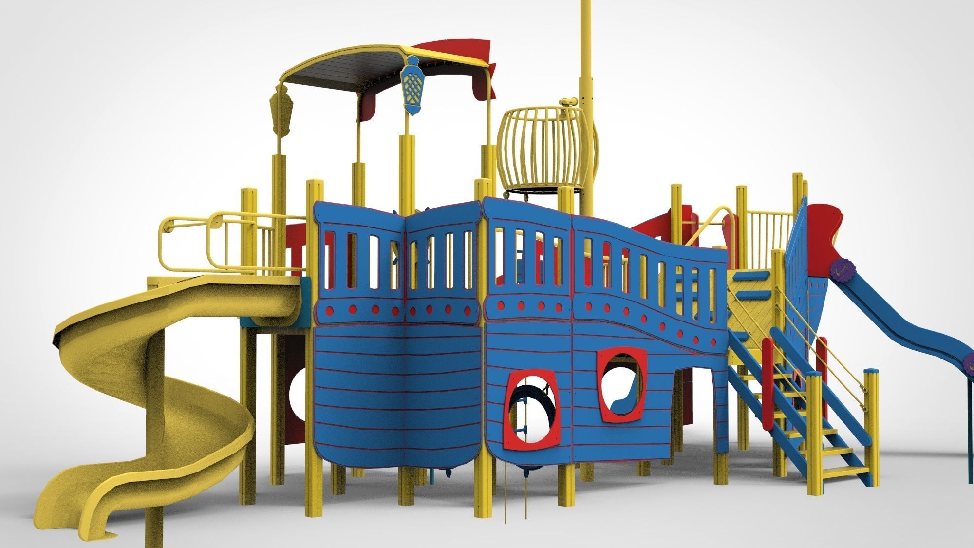 Playground for kids 3D model_2