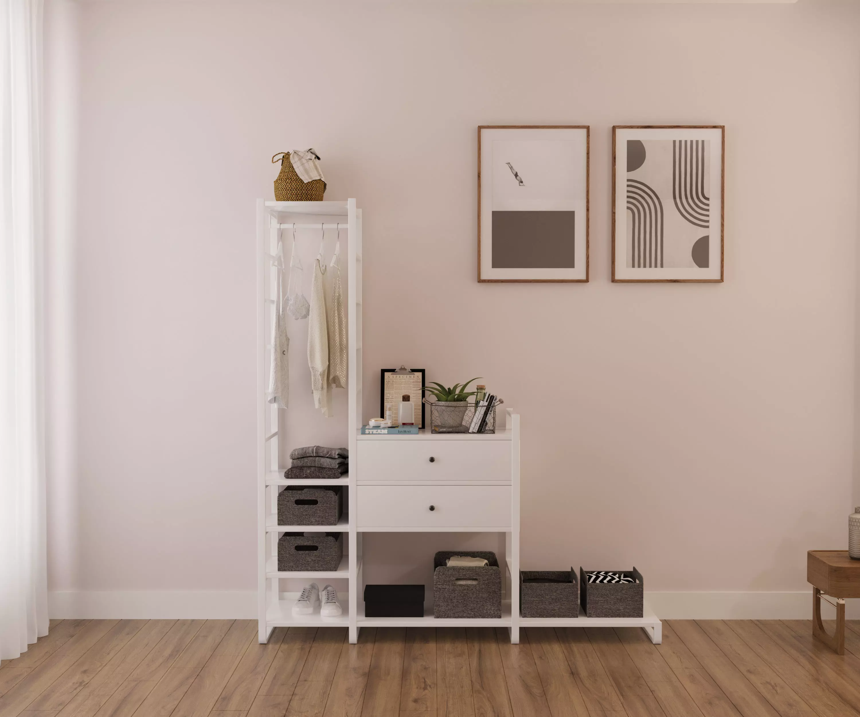Decorative Shelves Cloth and Decore Free 3D model