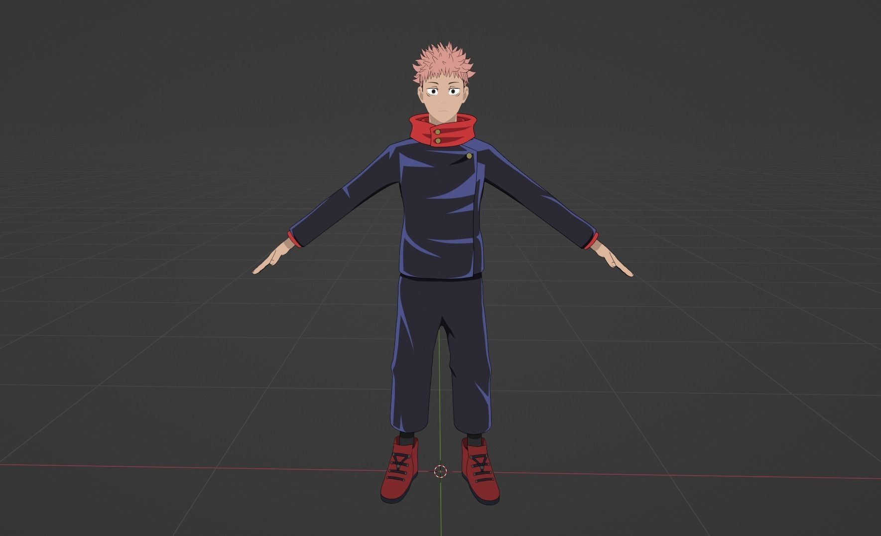 Yuji Itadori 3D model_5