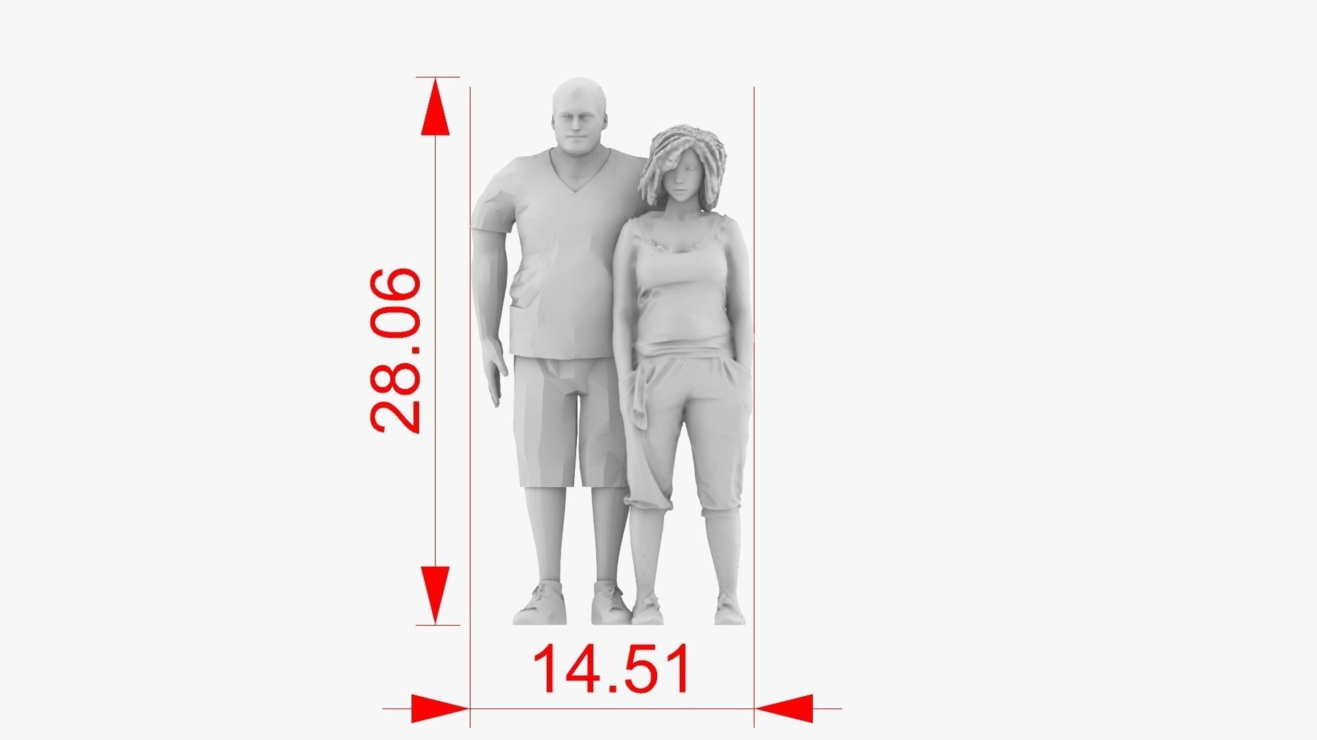 Couple 3D print model_3