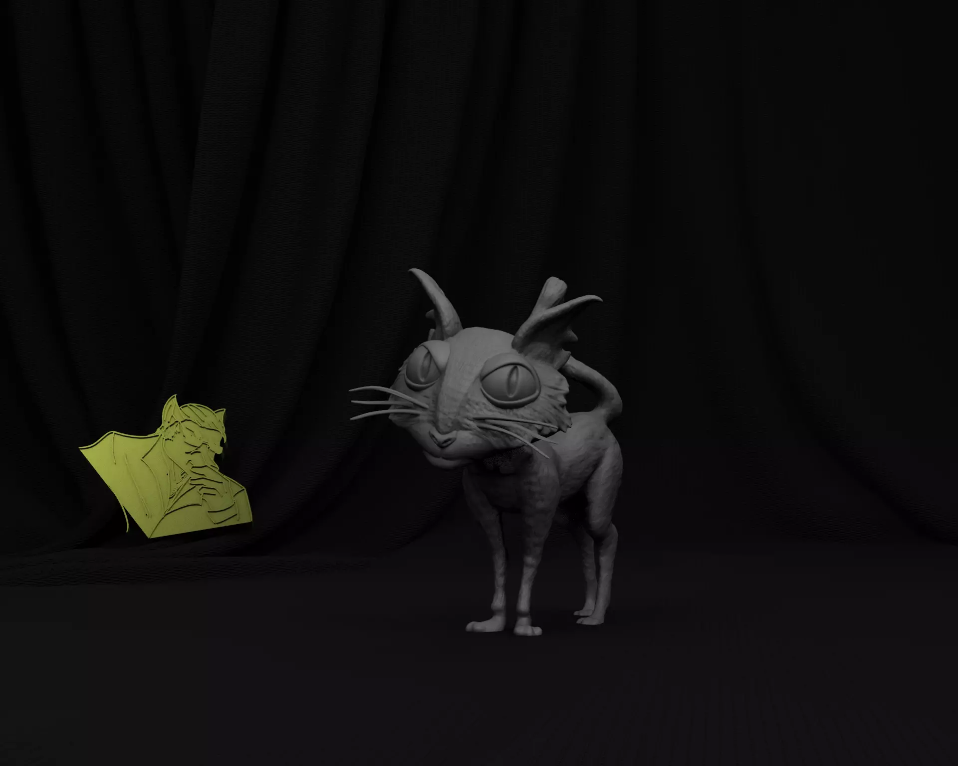 Coraline Cat 3D print model_0