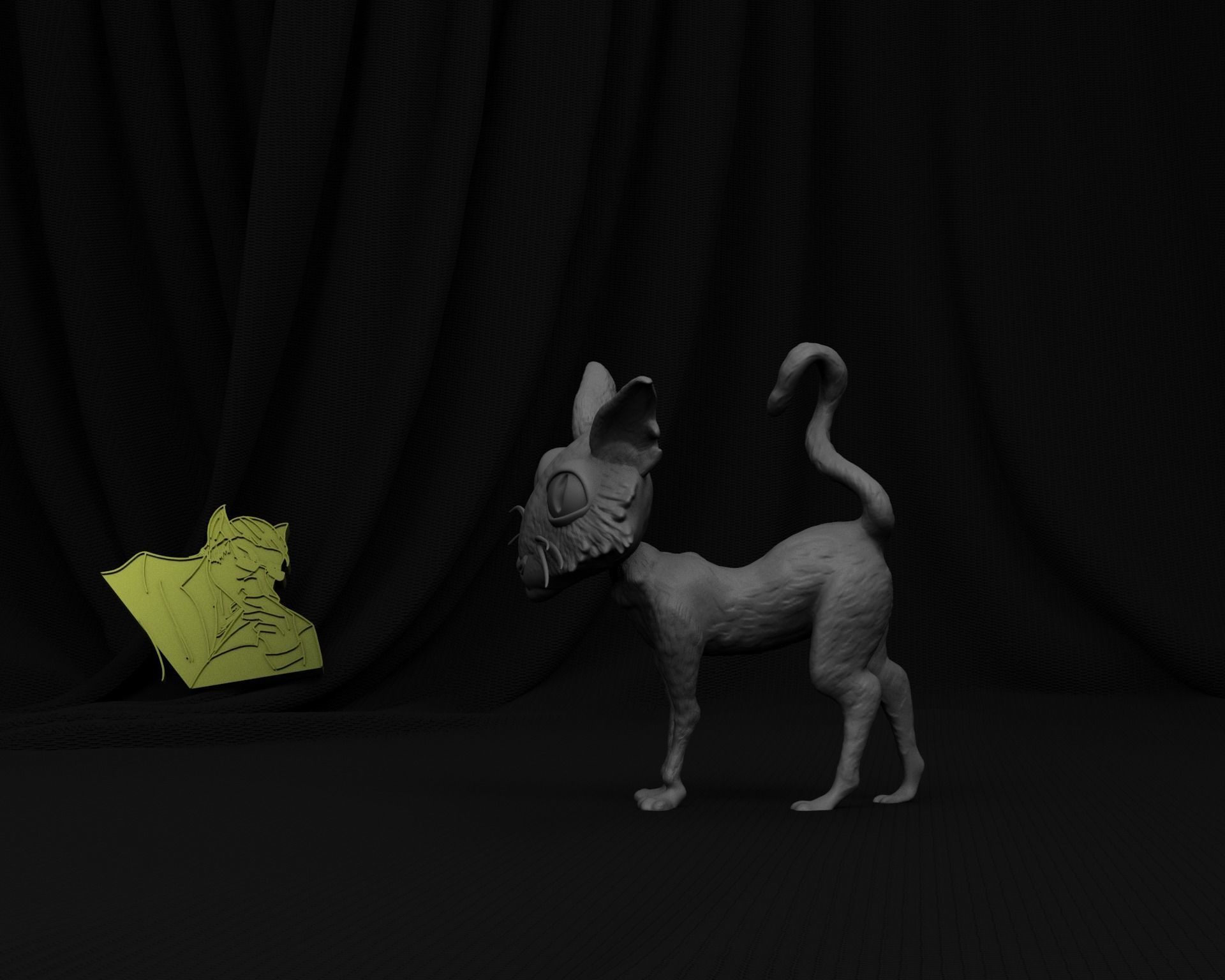 Coraline Cat 3D print model_3