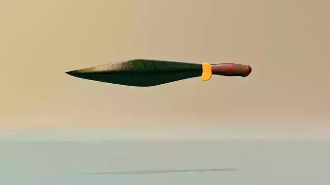 Hmong Knife version 1 Low-poly 3D model
