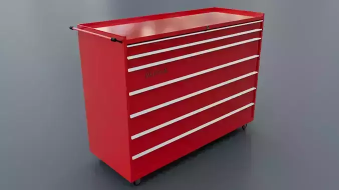 CLARKE DRAWER TOOL CABINET SHORT 3D model