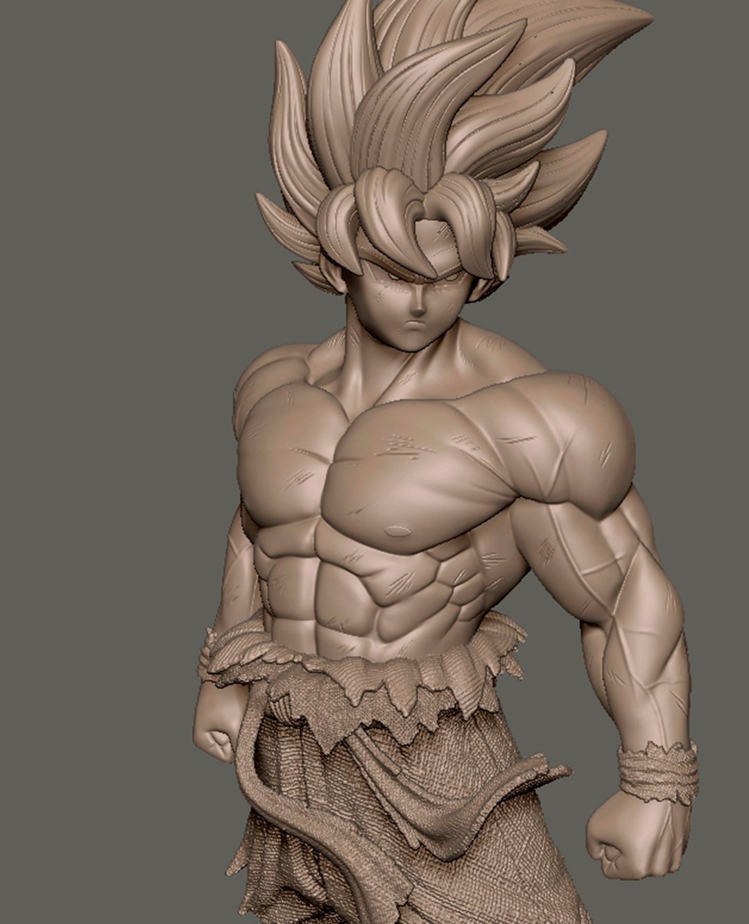 Super Saiyan Goku Statue 3D print model_5