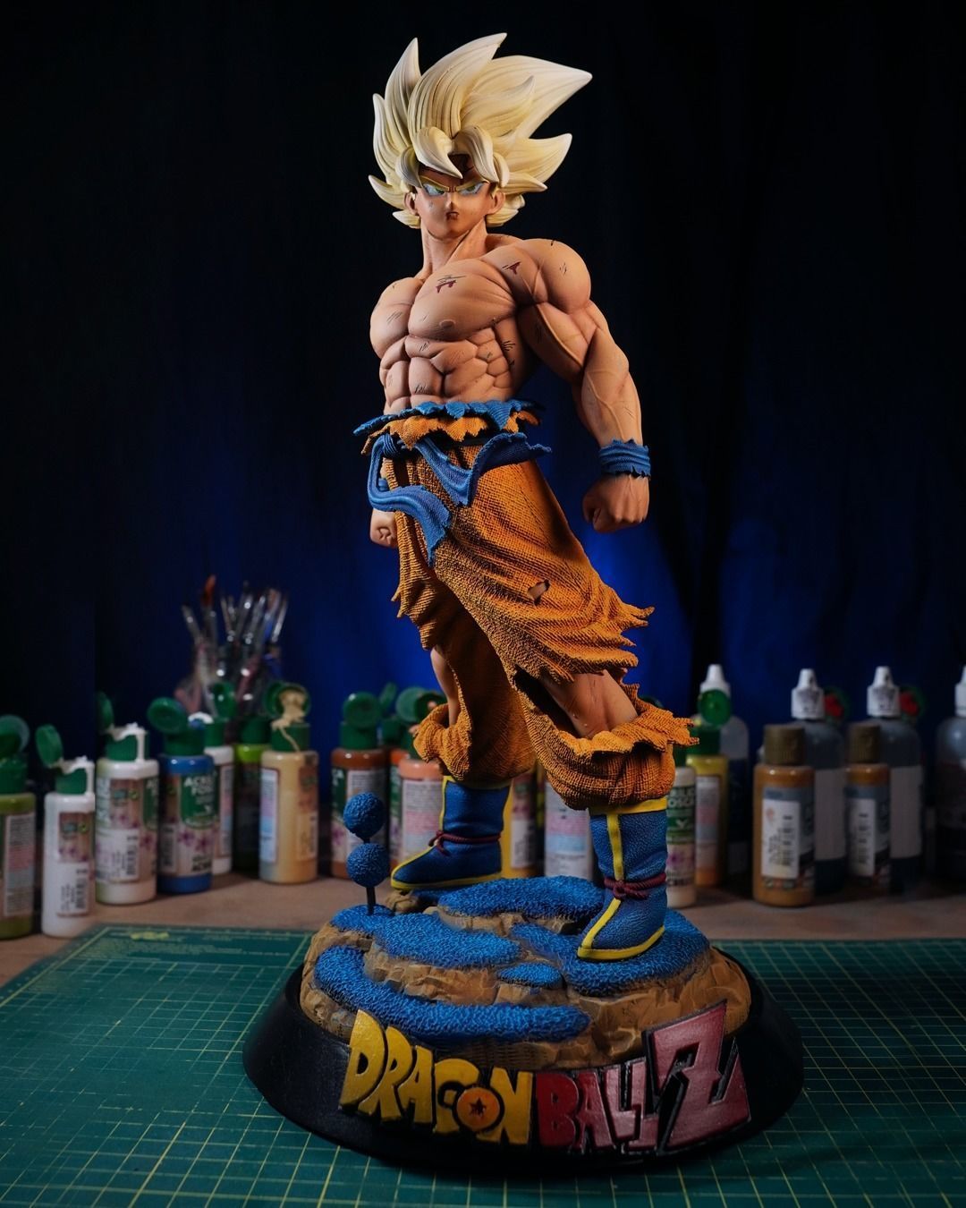 Super Saiyan Goku Statue 3D print model_9