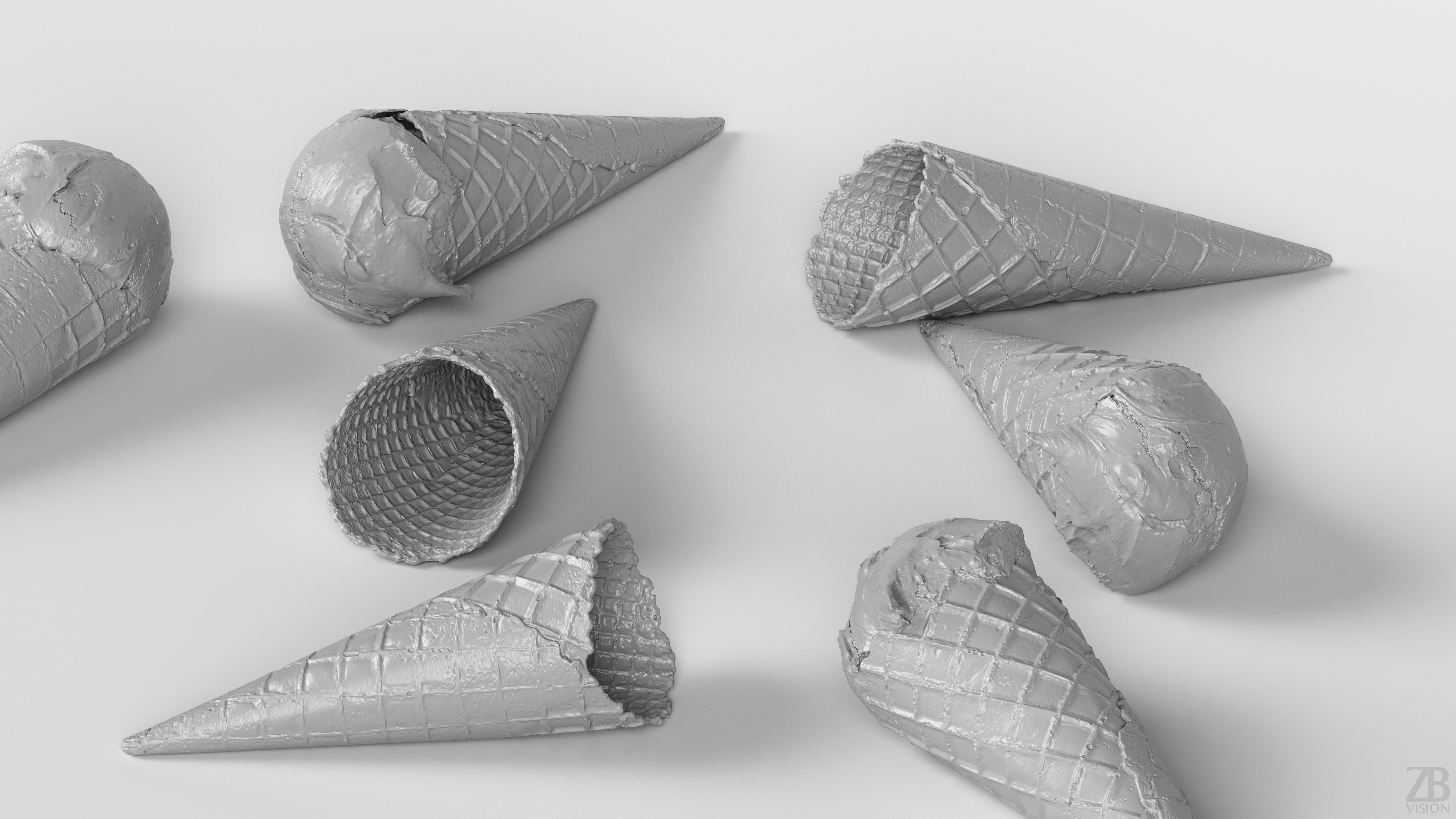 Ice Cream Cone 3D model_3