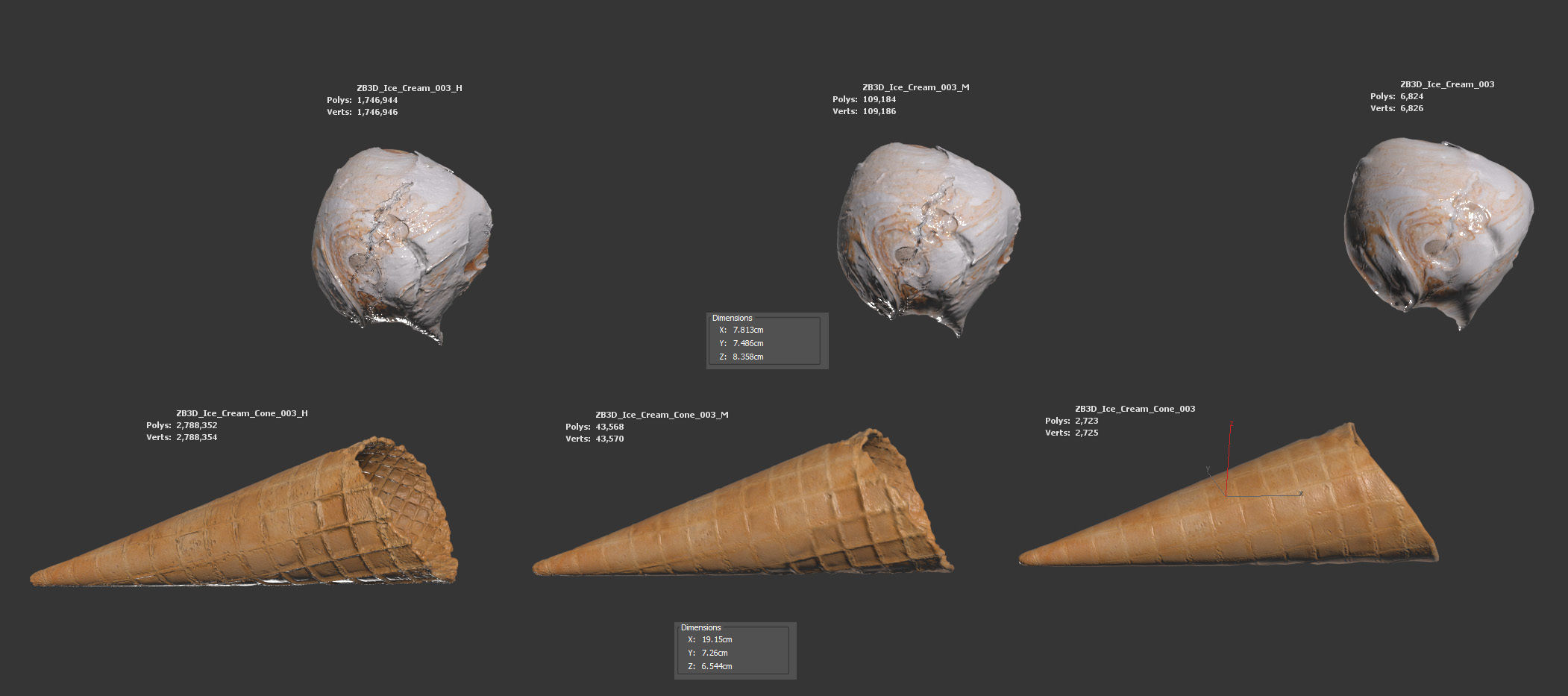 Ice Cream Cone 3D model_5