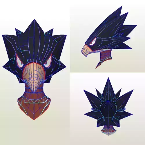 Tokoyami Fumikage My Hero Academia Pepakura Template Unfold 3D print model