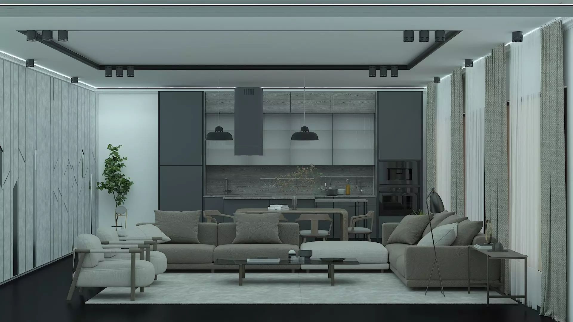 interior living 3D model