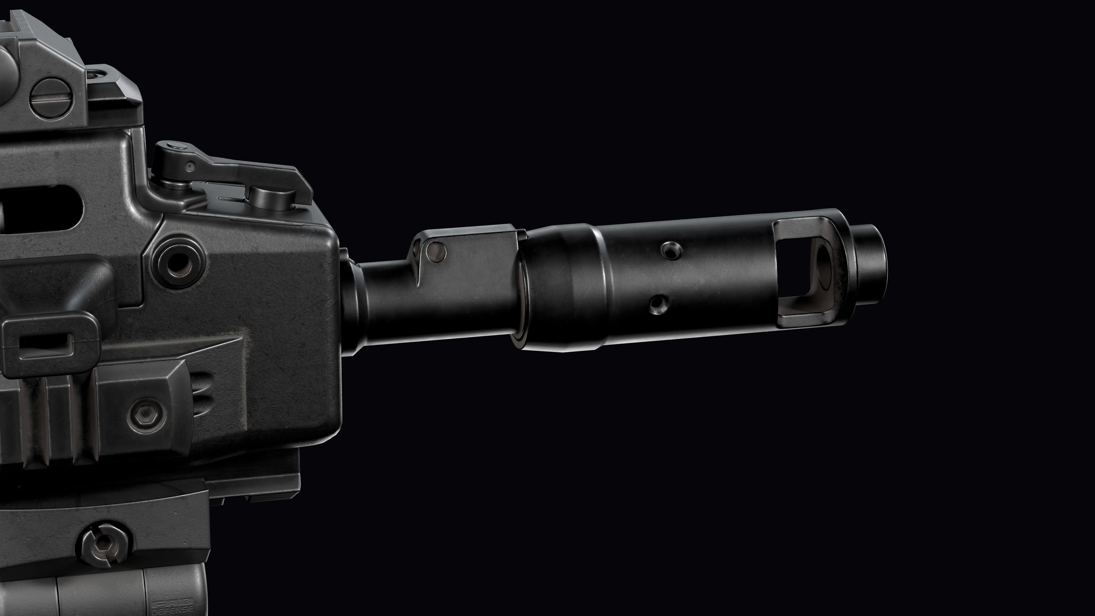 Tactical modular assault rifle Bullpup Vulkan Malyuk  Low-poly 3D model_43