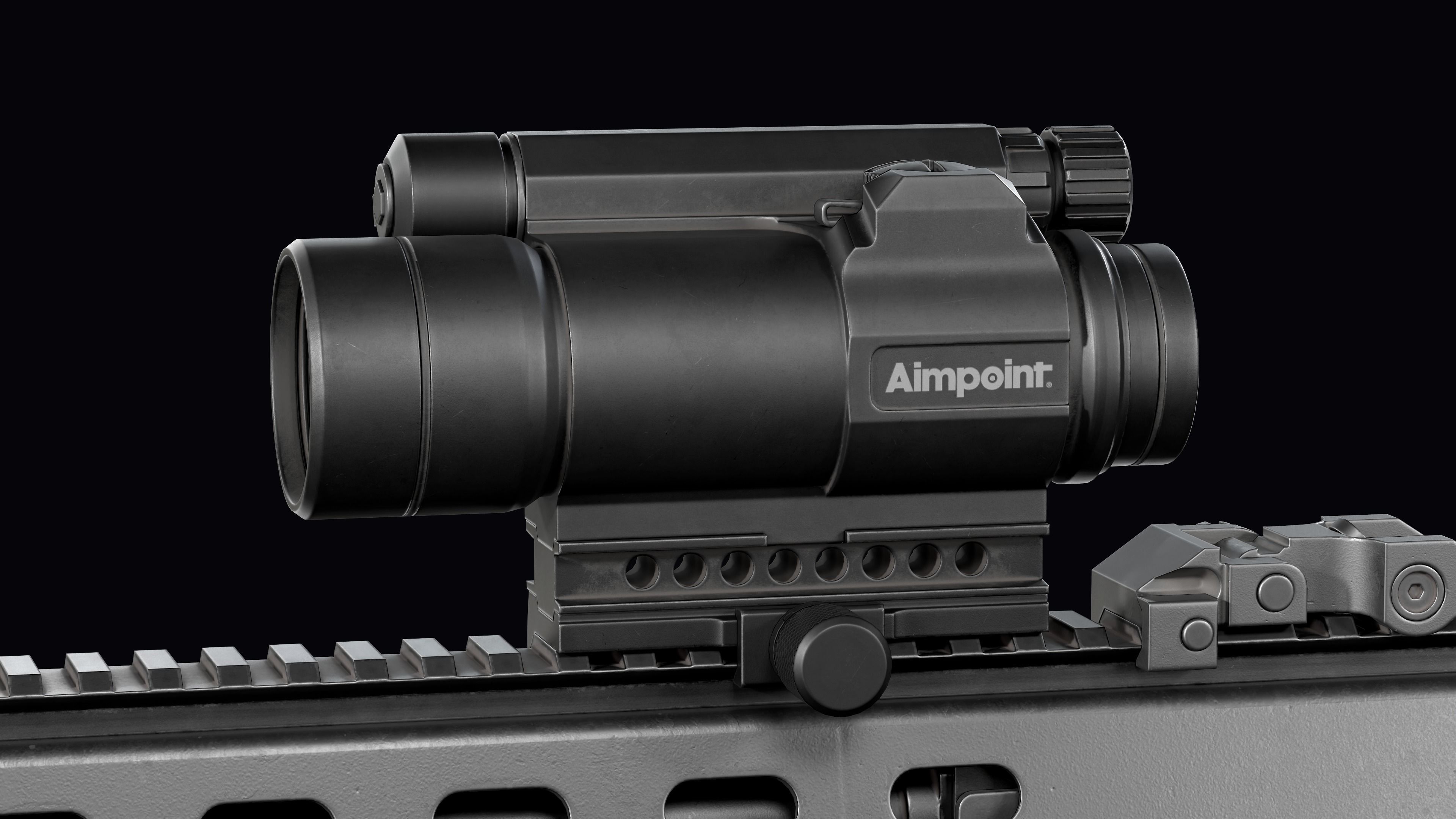 Tactical modular assault rifle Bullpup Vulkan Malyuk  Low-poly 3D model_26