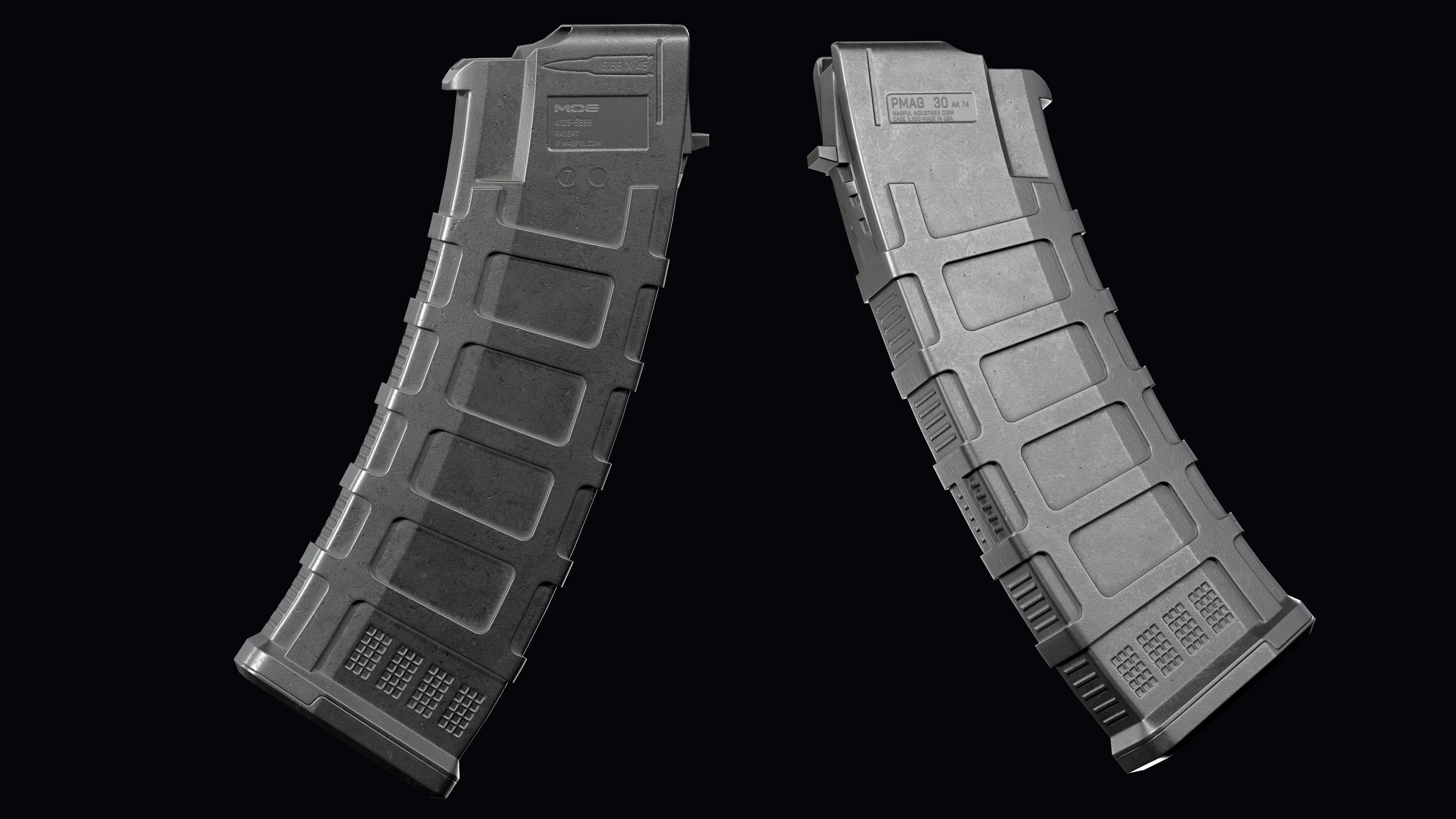 Tactical modular assault rifle Bullpup Vulkan Malyuk  Low-poly 3D model_47