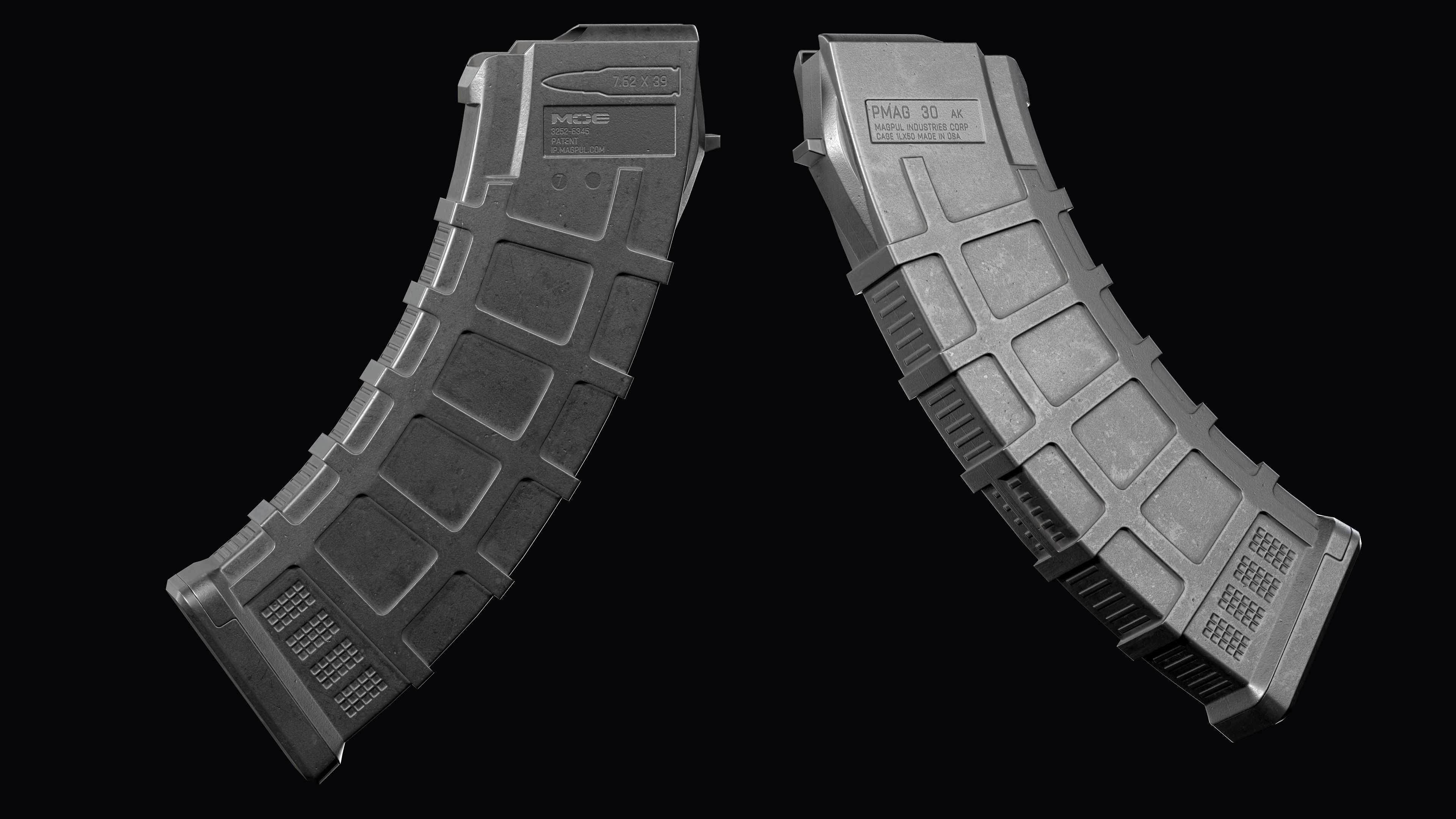 Tactical modular assault rifle Bullpup Vulkan Malyuk  Low-poly 3D model_46