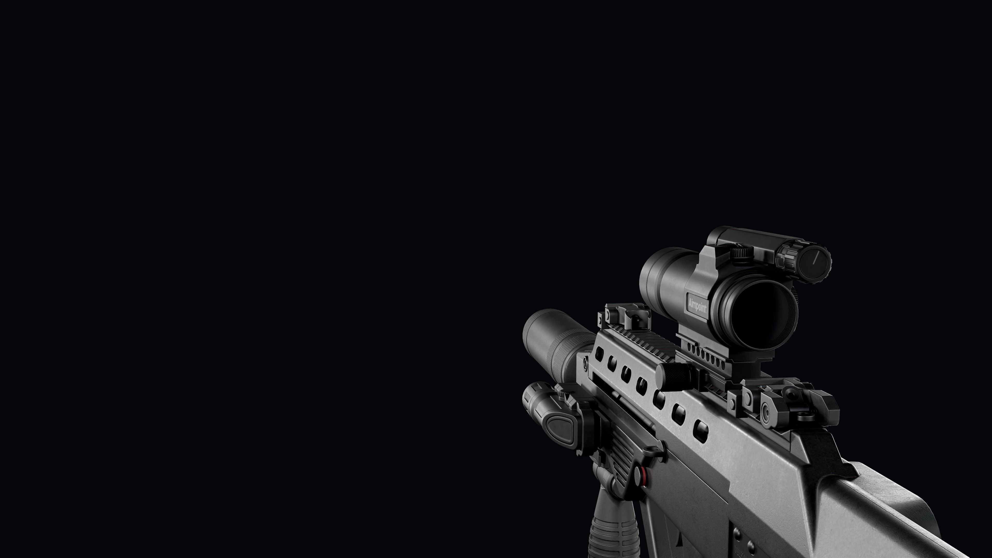 Tactical modular assault rifle Bullpup Vulkan Malyuk  Low-poly 3D model_49