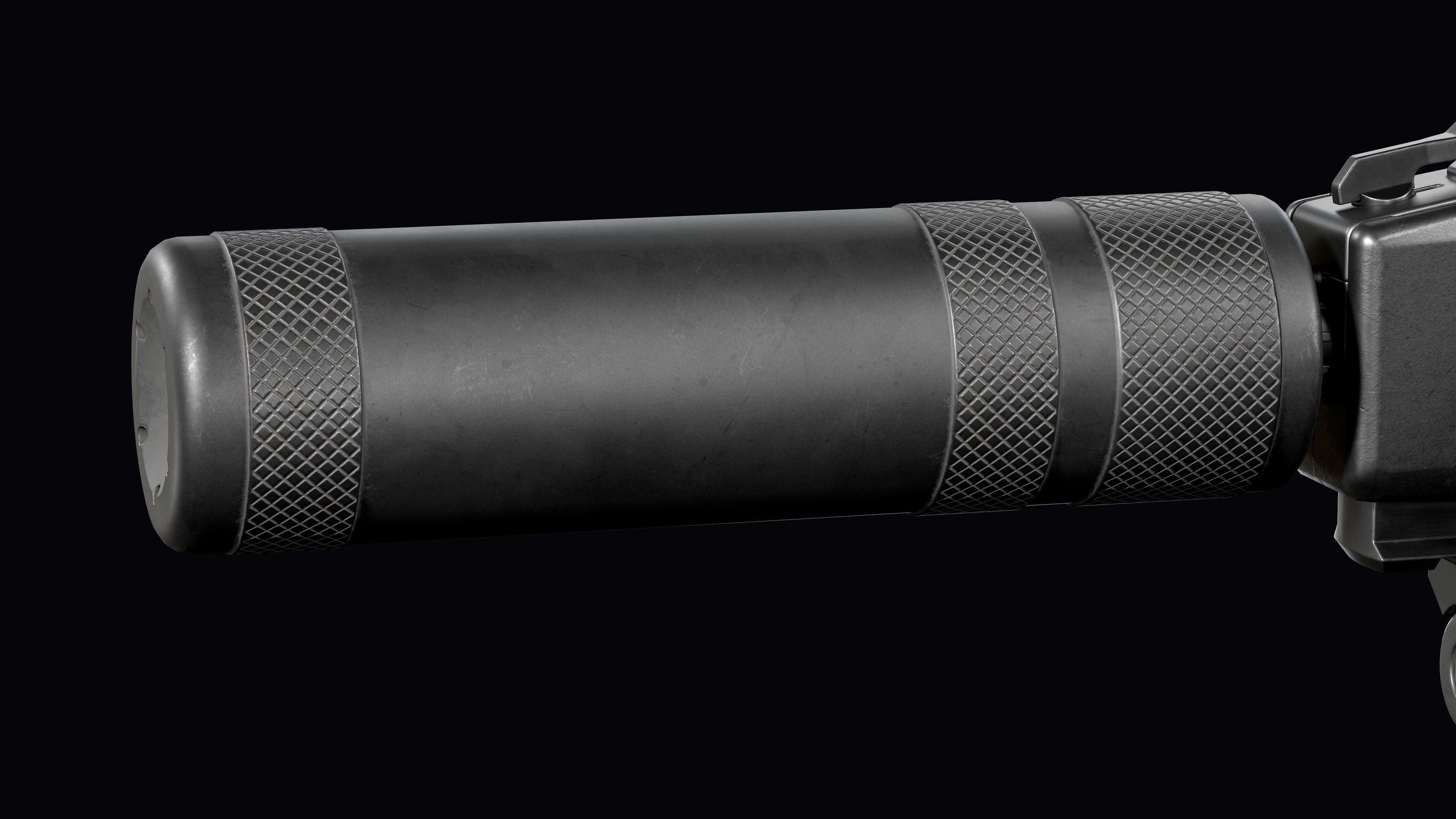 Tactical modular assault rifle Bullpup Vulkan Malyuk  Low-poly 3D model_29