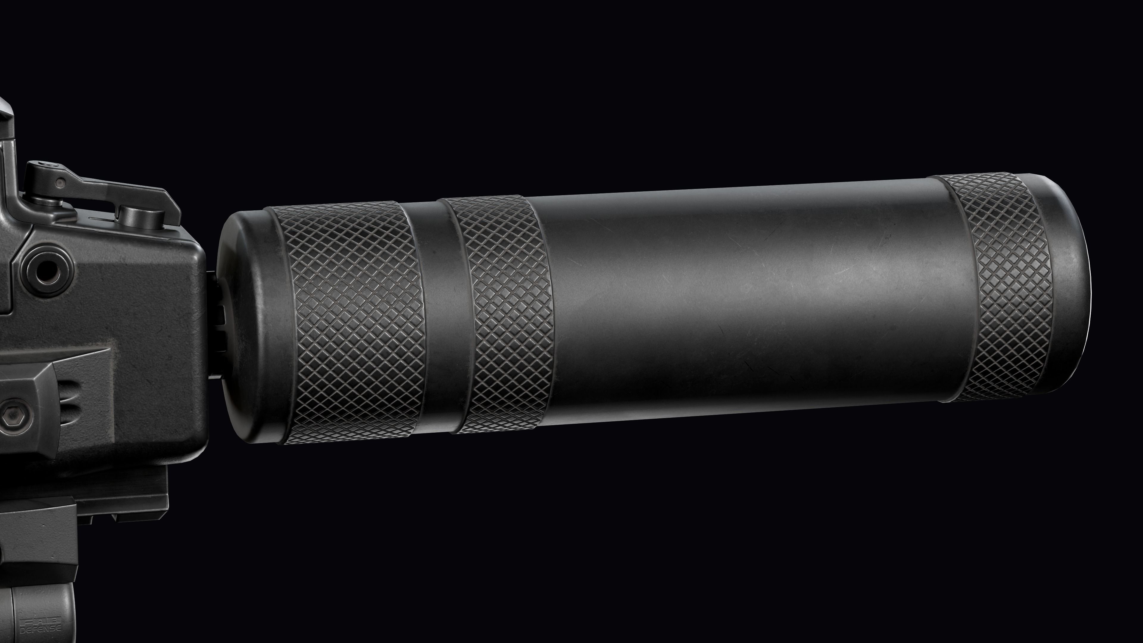 Tactical modular assault rifle Bullpup Vulkan Malyuk  Low-poly 3D model_40