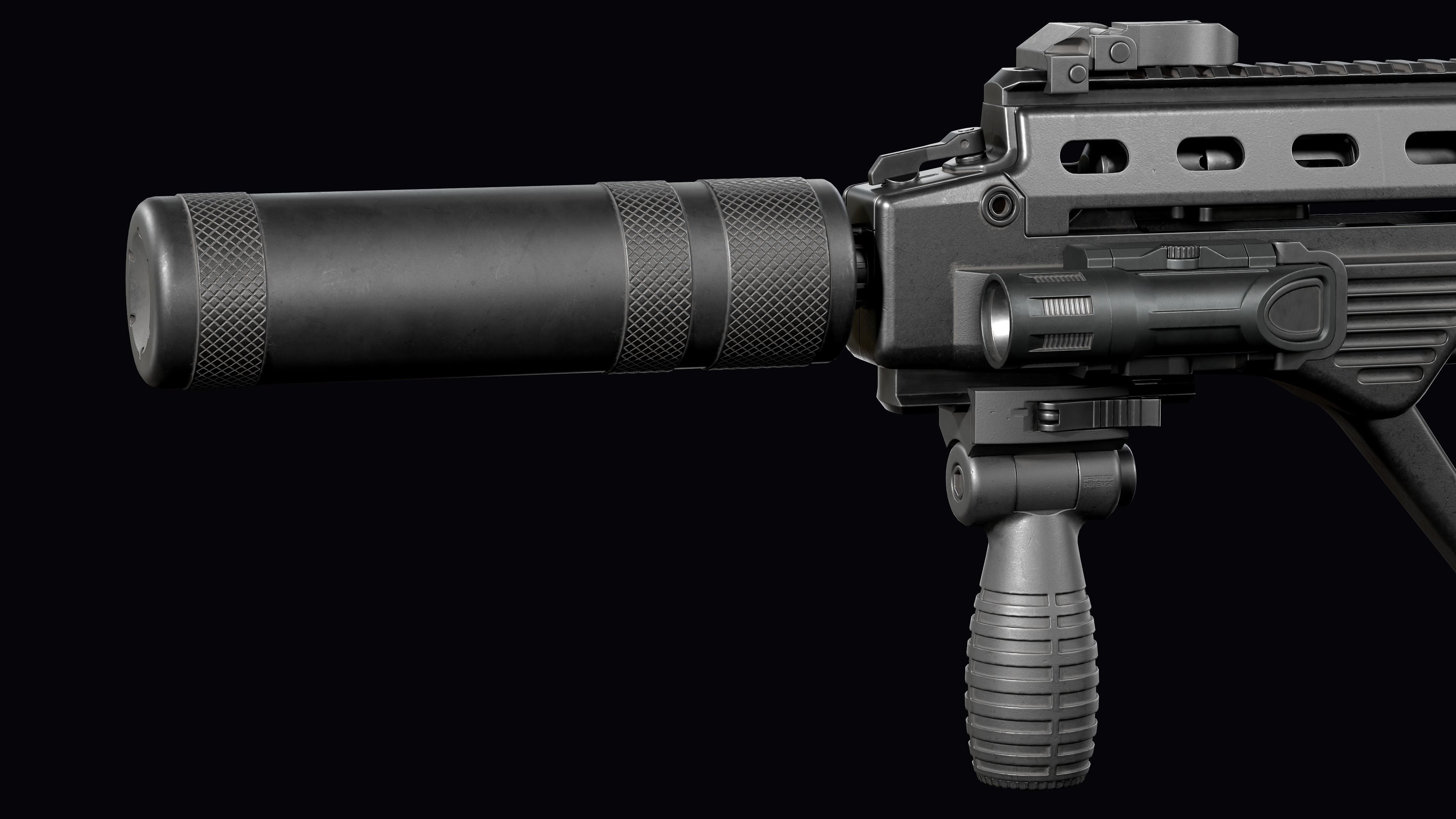 Tactical modular assault rifle Bullpup Vulkan Malyuk  Low-poly 3D model_30