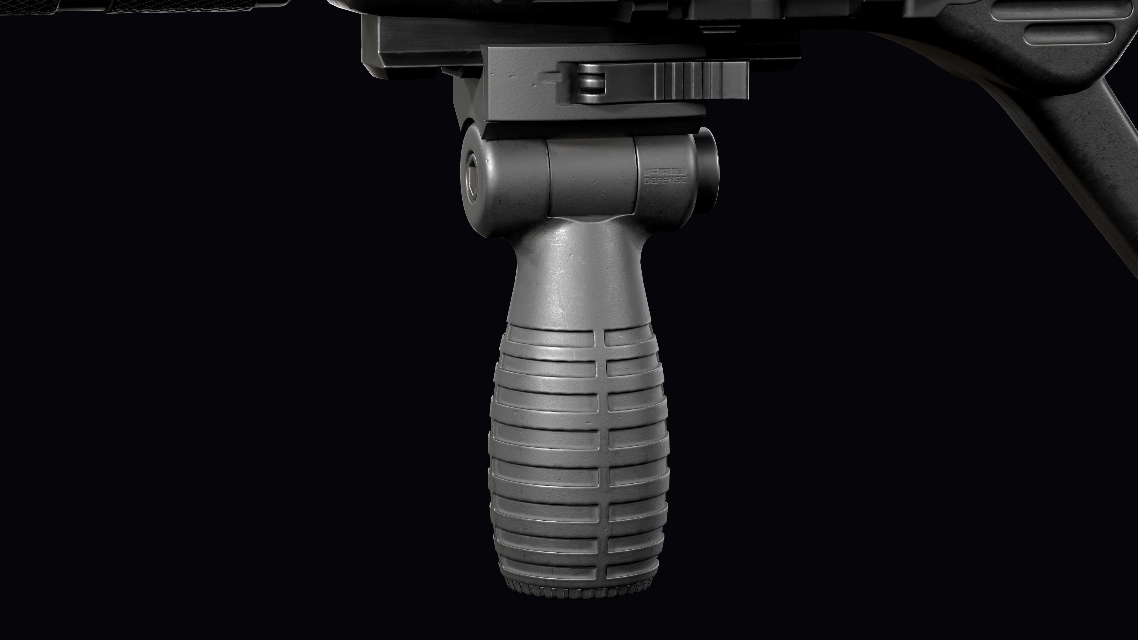 Tactical modular assault rifle Bullpup Vulkan Malyuk  Low-poly 3D model_28