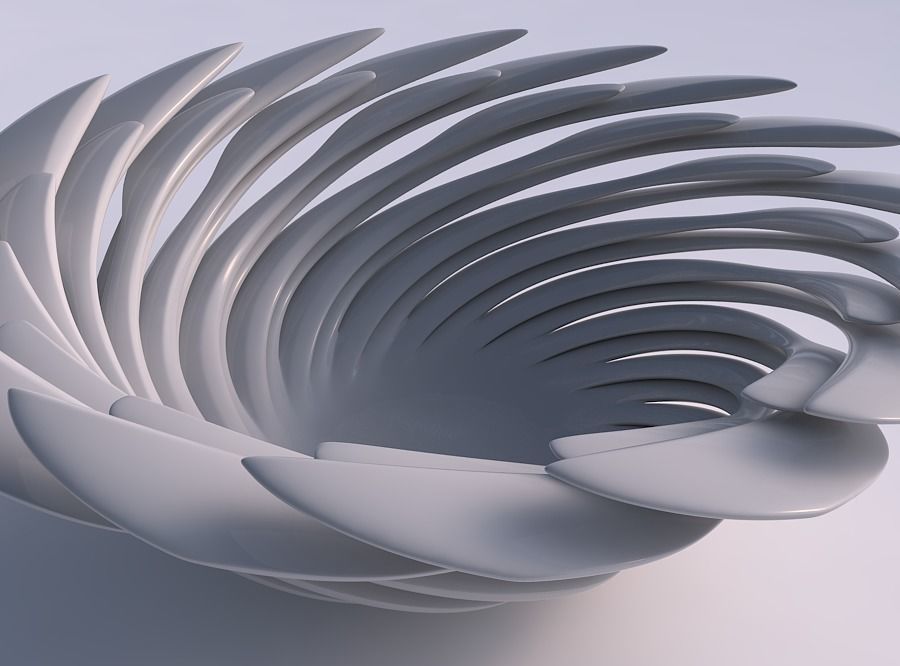 Bowl two layered flower with soft tips and sharp edges twisted 3D print model_0