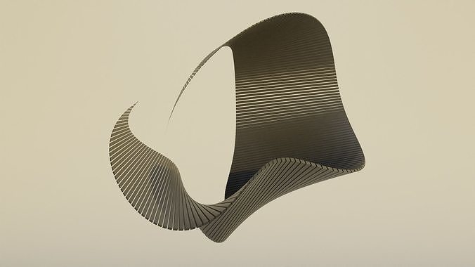 Abstract Model V12 Low-poly 3D model