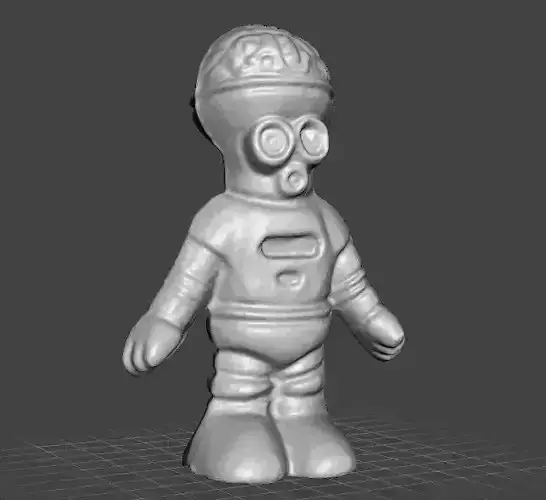 MONOCHROMATIC BRAIN ALIEN VINTAGE FIGURE MODEL TOY MARTIAN 70s 3D print model