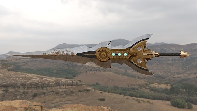 Fantasy Sword 1 Low-poly 3D model