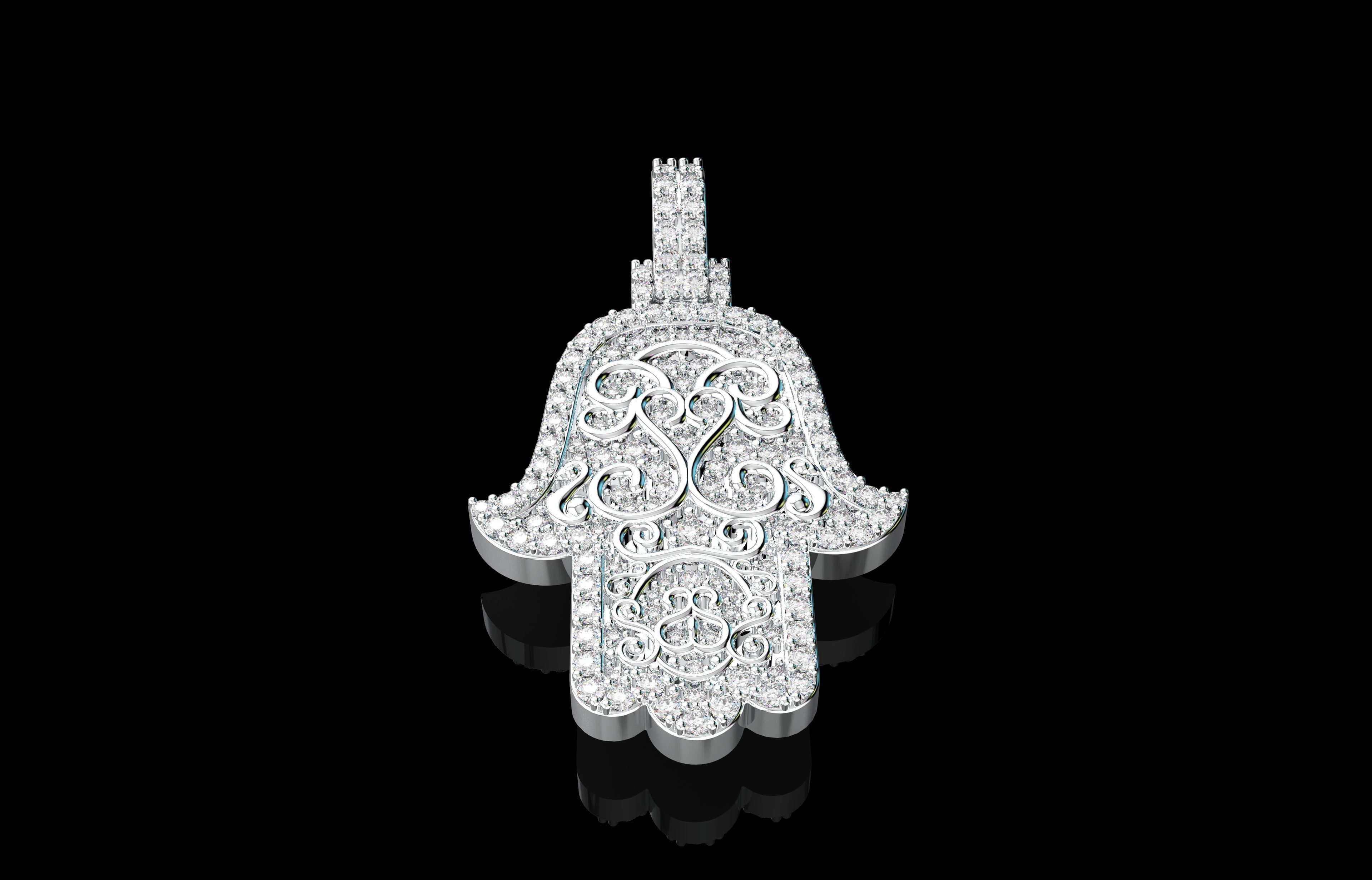 Hamsa Number 17 3D print model_14