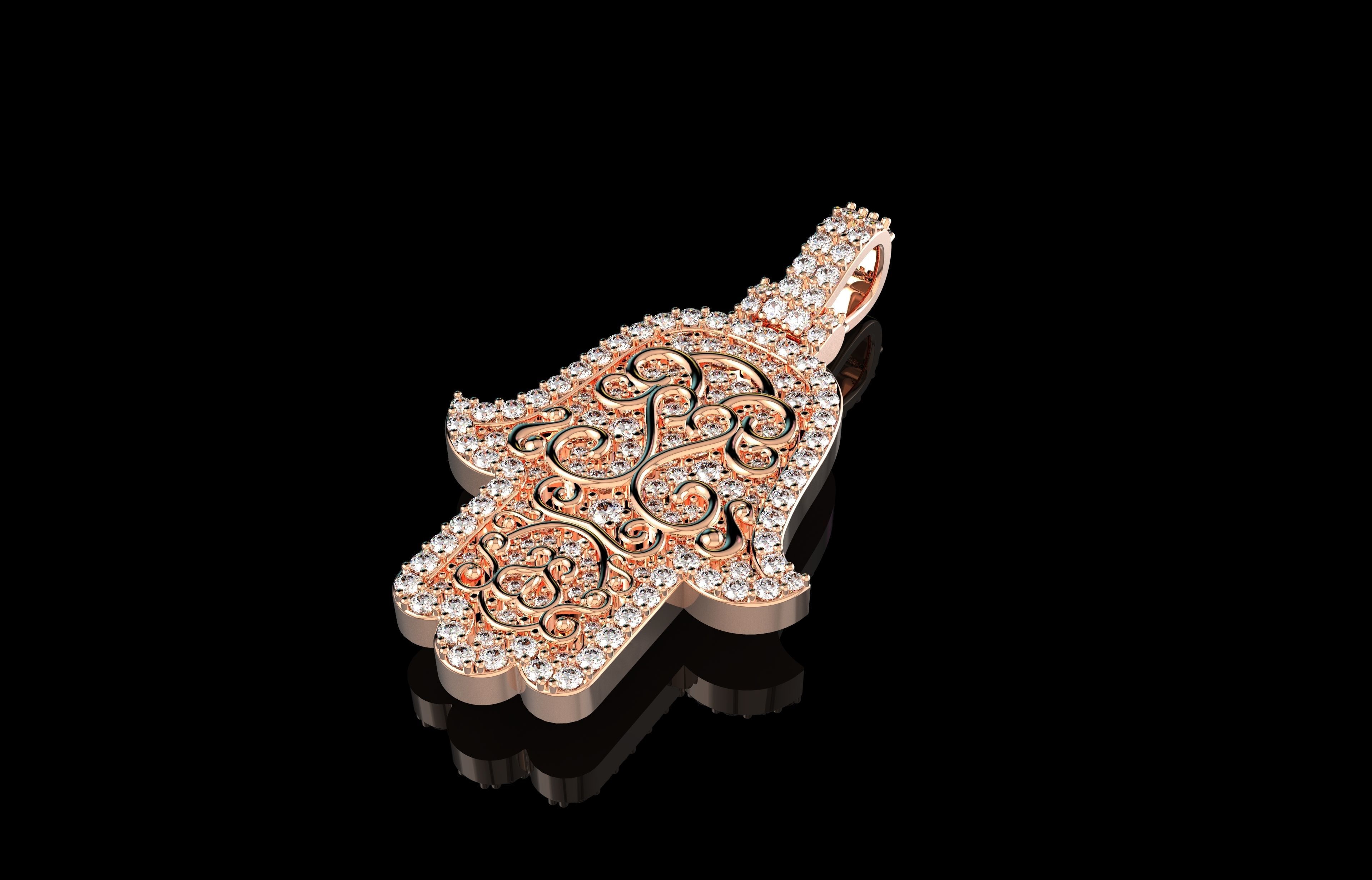 Hamsa Number 17 3D print model_28