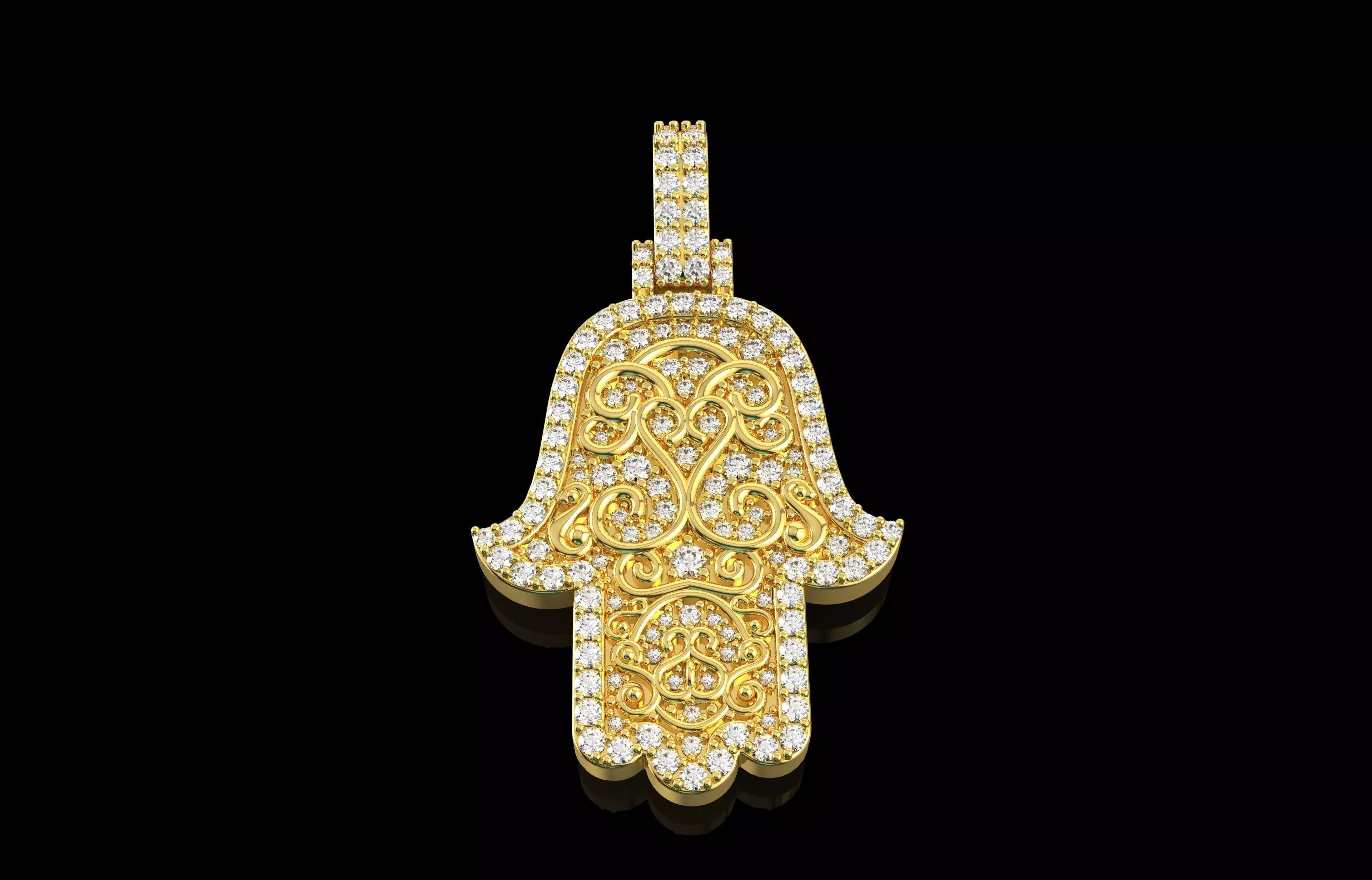 Hamsa Number 17 3D print model_0