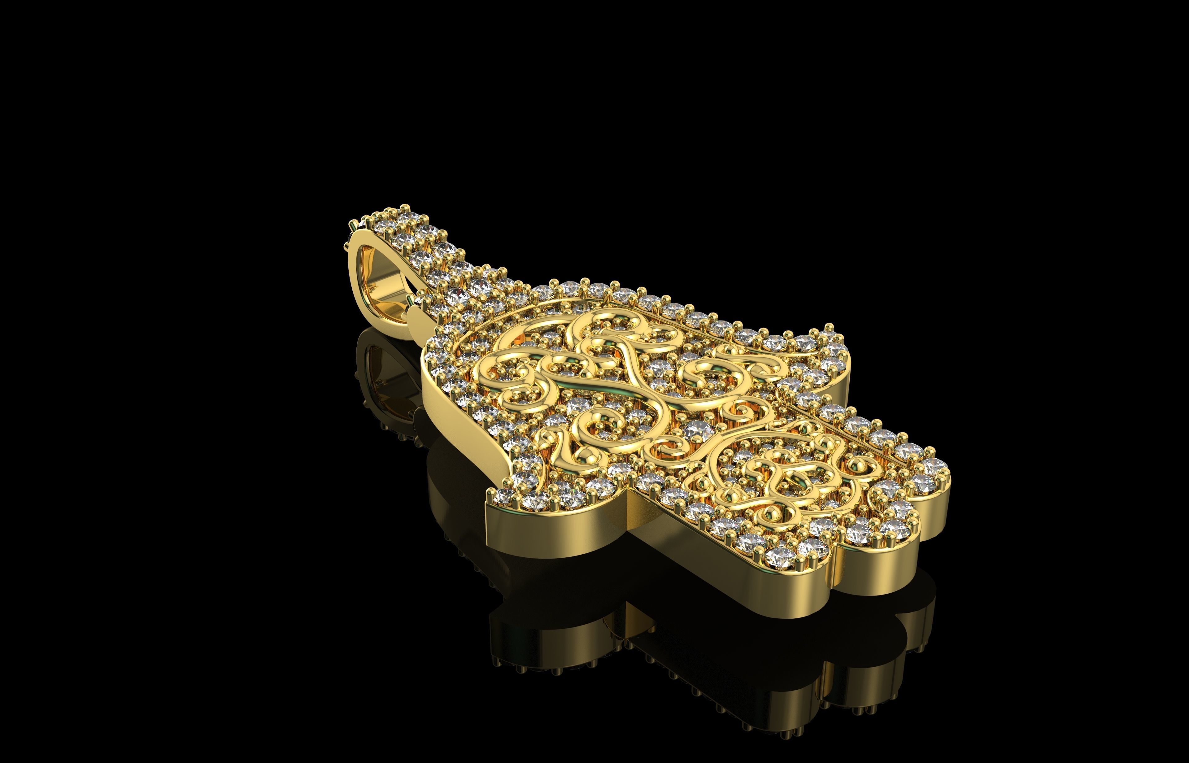 Hamsa Number 17 3D print model_1