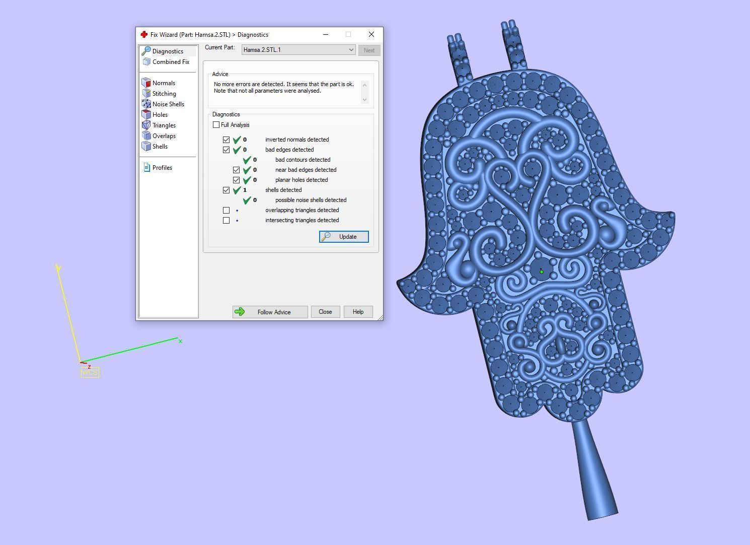 Hamsa Number 17 3D print model_34