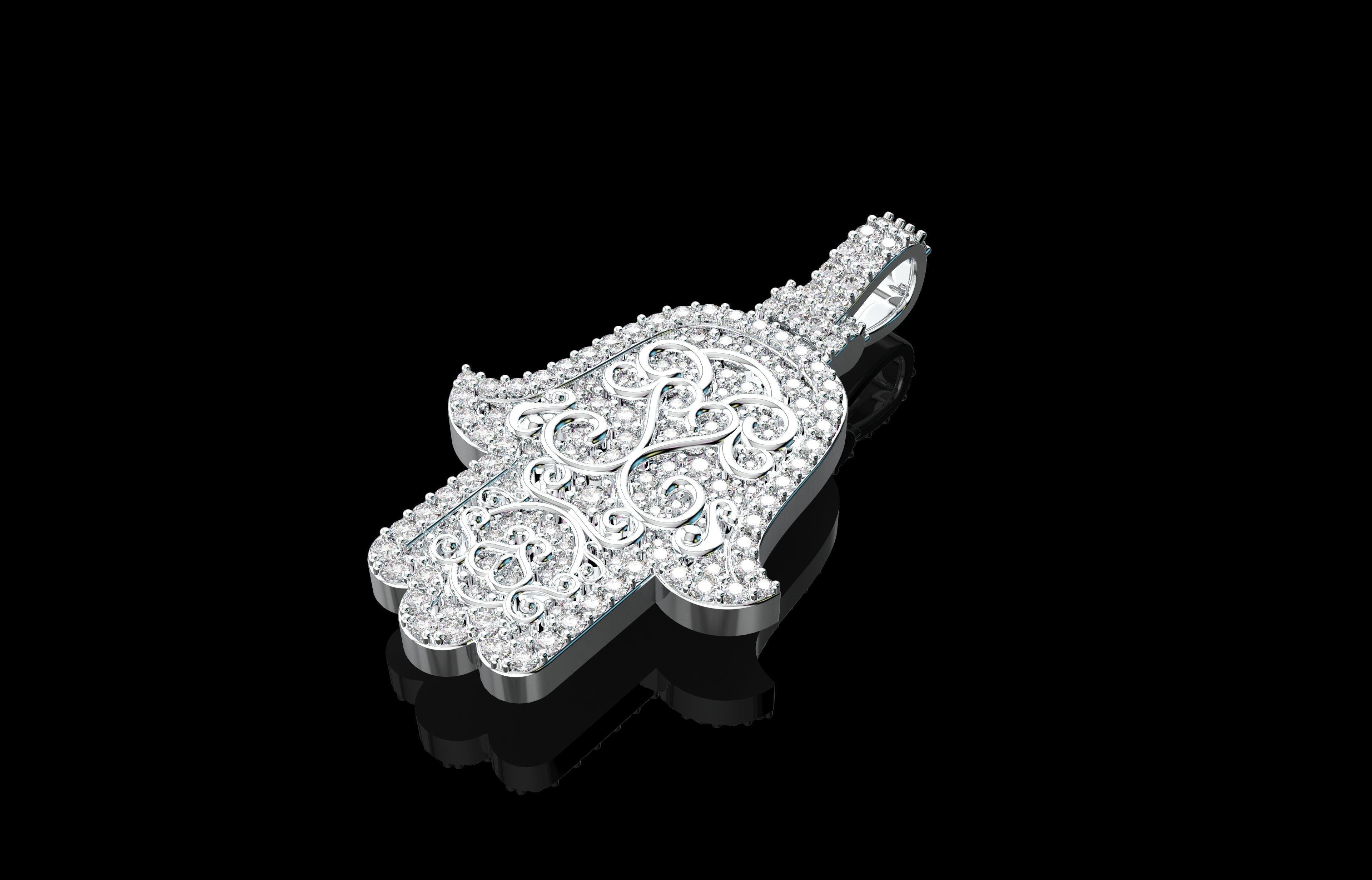 Hamsa Number 17 3D print model_16