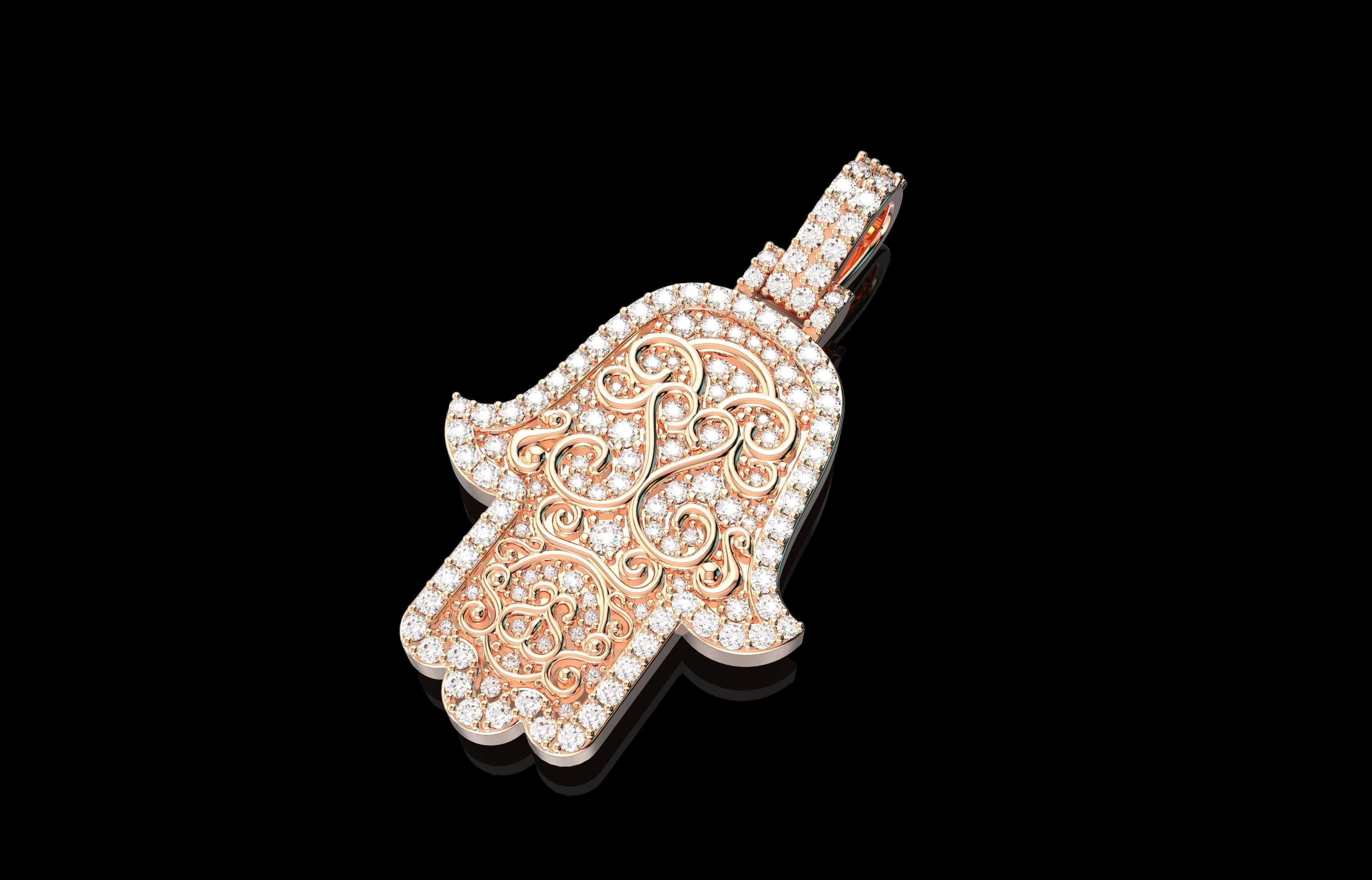 Hamsa Number 17 3D print model_36