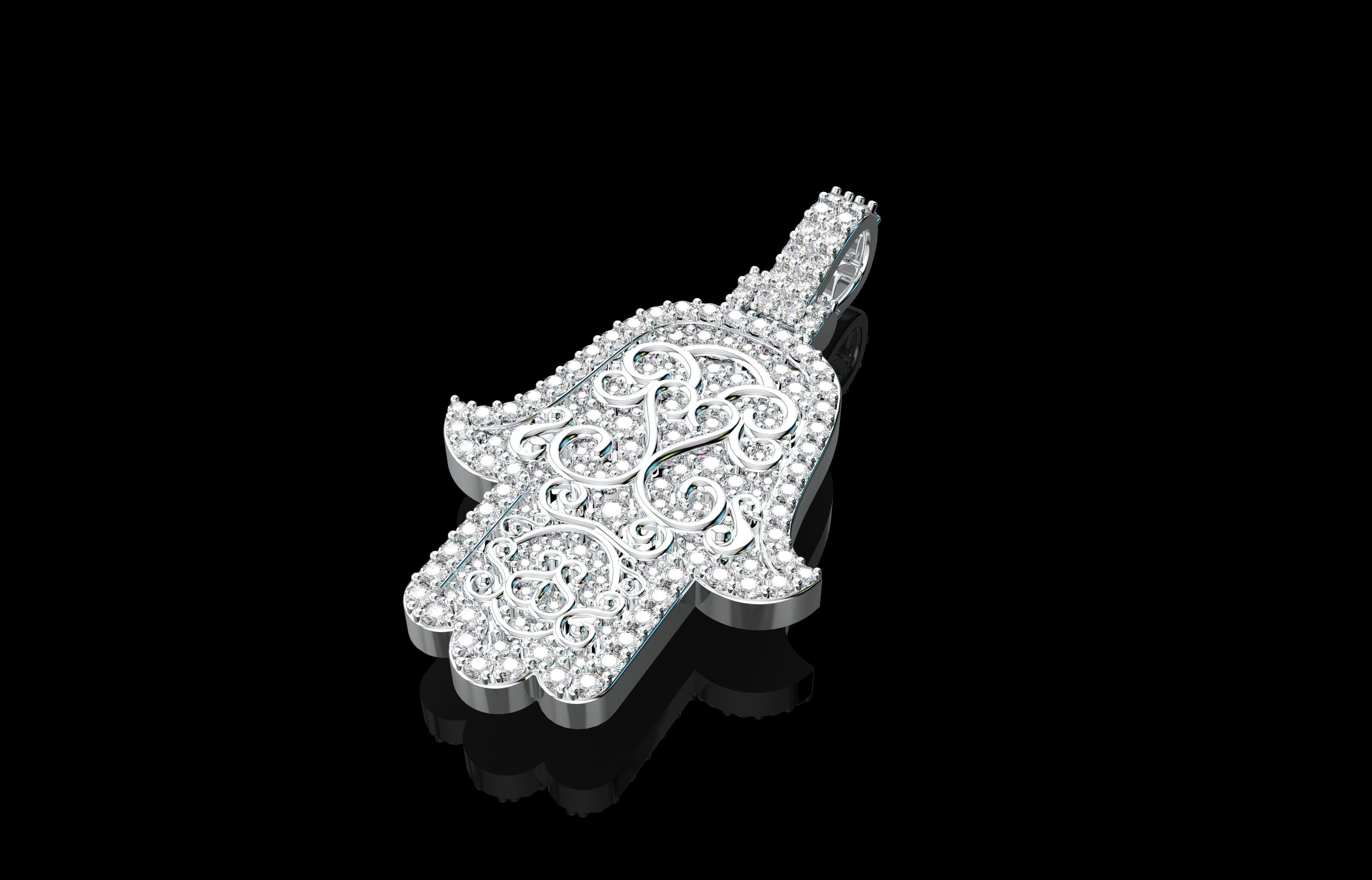 Hamsa Number 17 3D print model_15