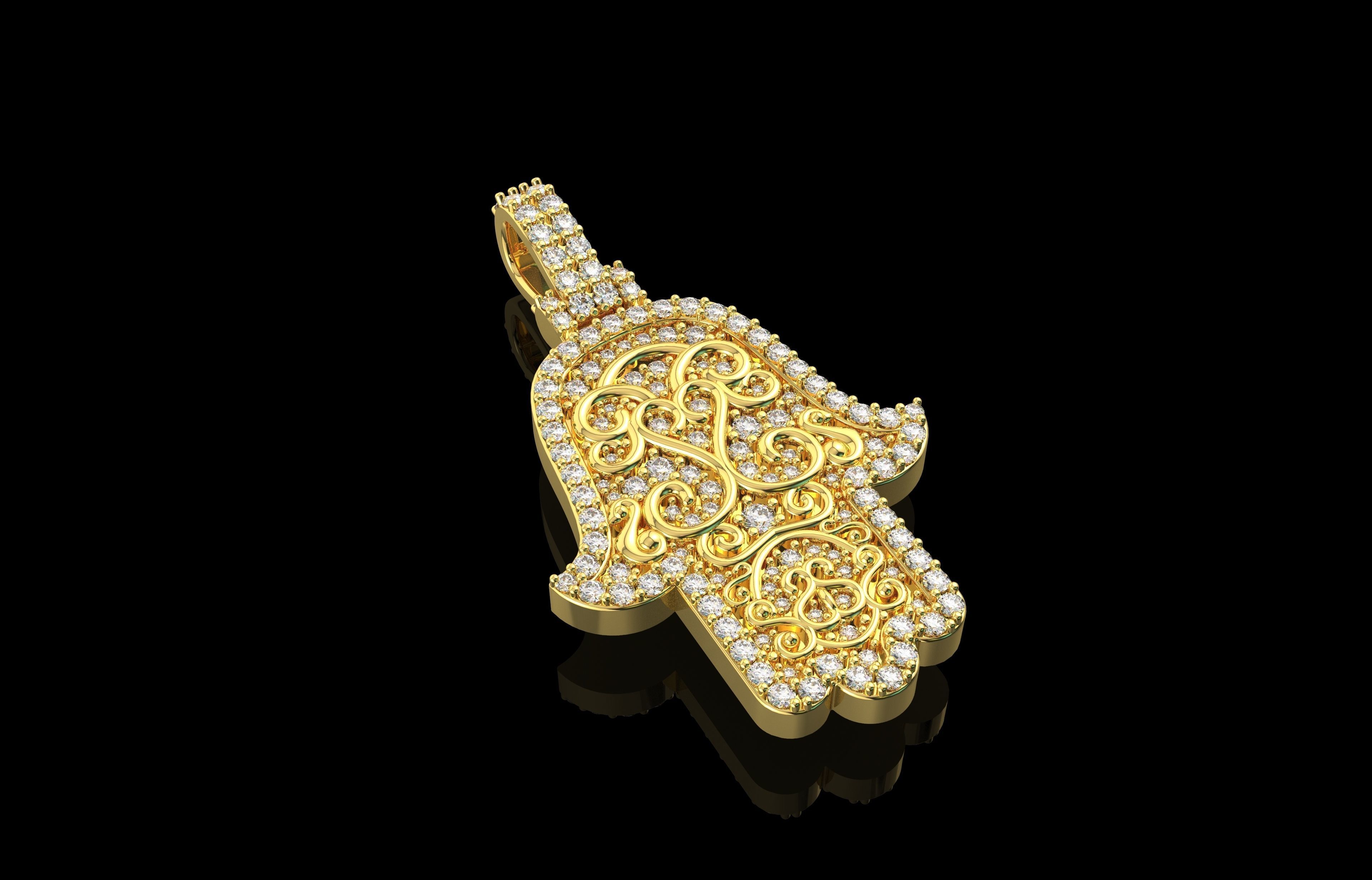 Hamsa Number 17 3D print model_8