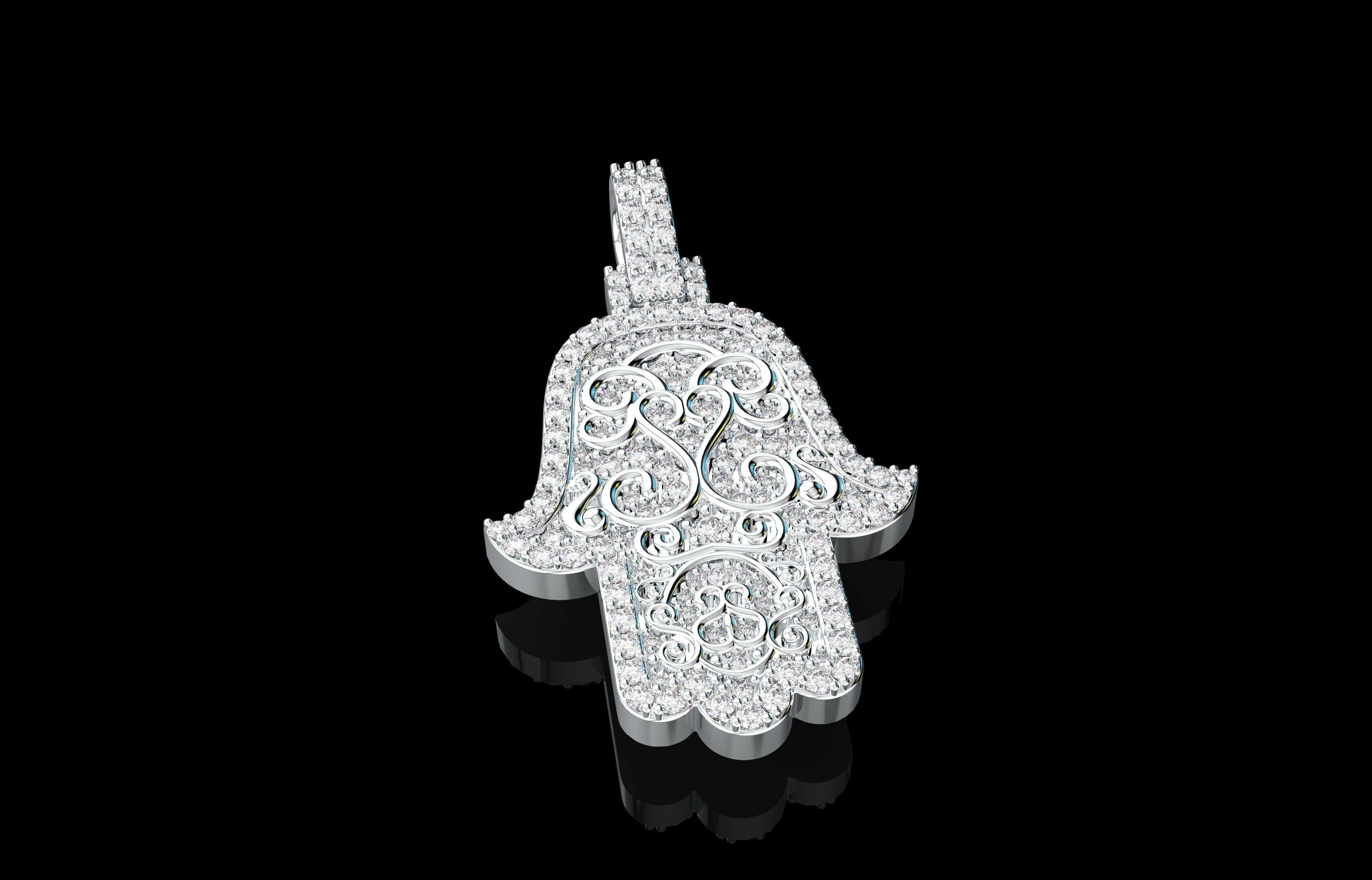 Hamsa Number 17 3D print model_13