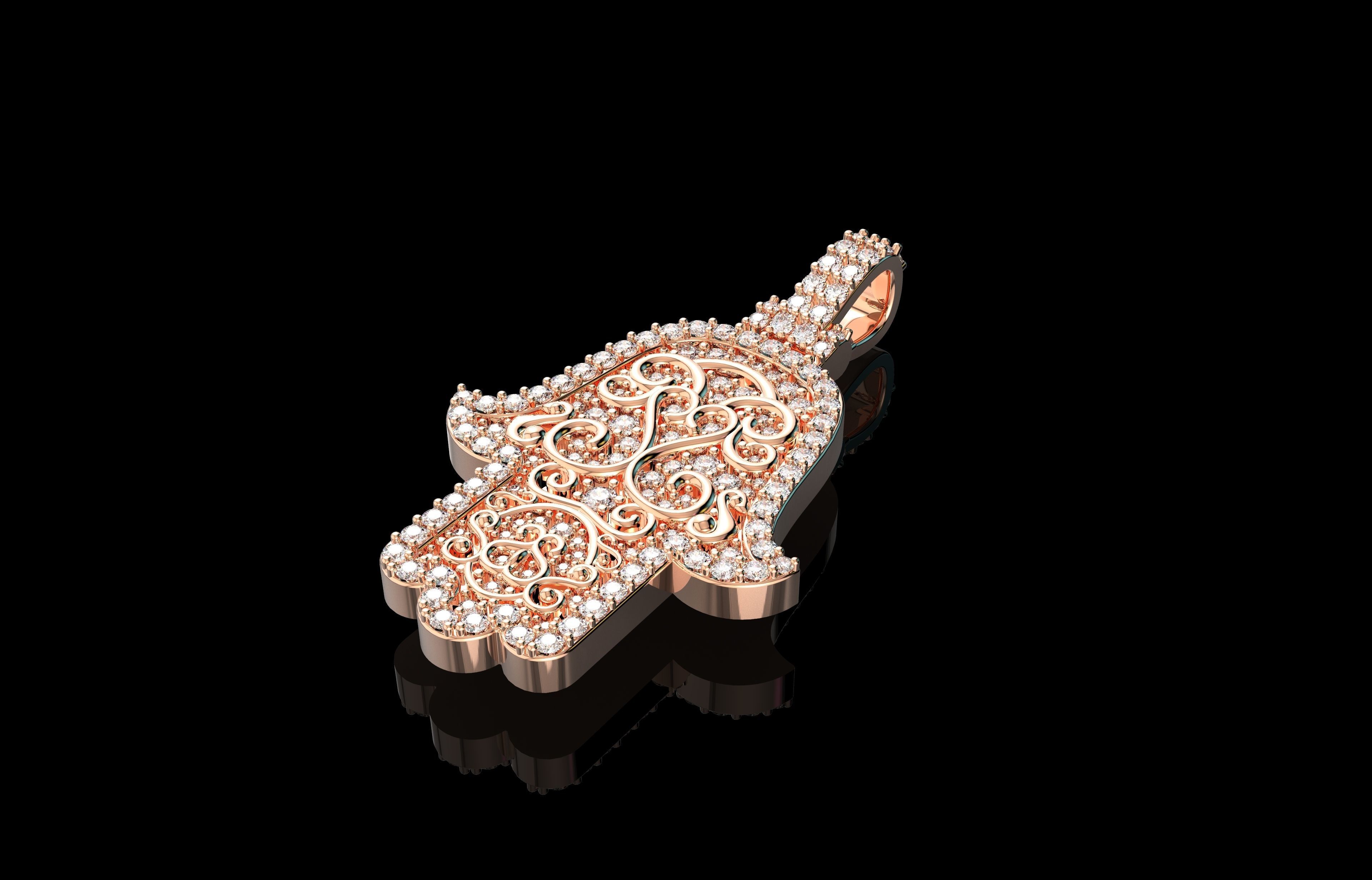 Hamsa Number 17 3D print model_27