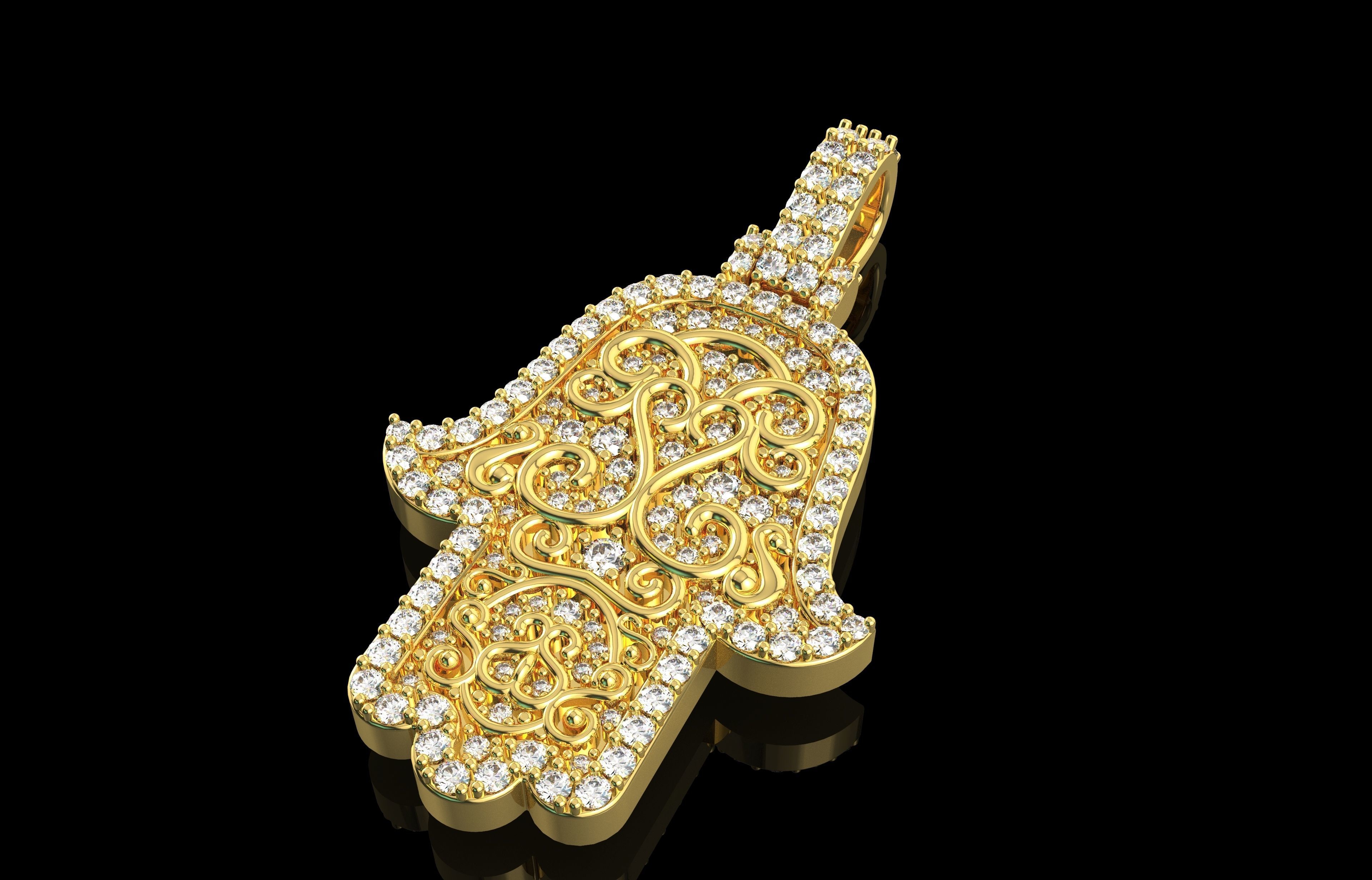 Hamsa Number 17 3D print model_5