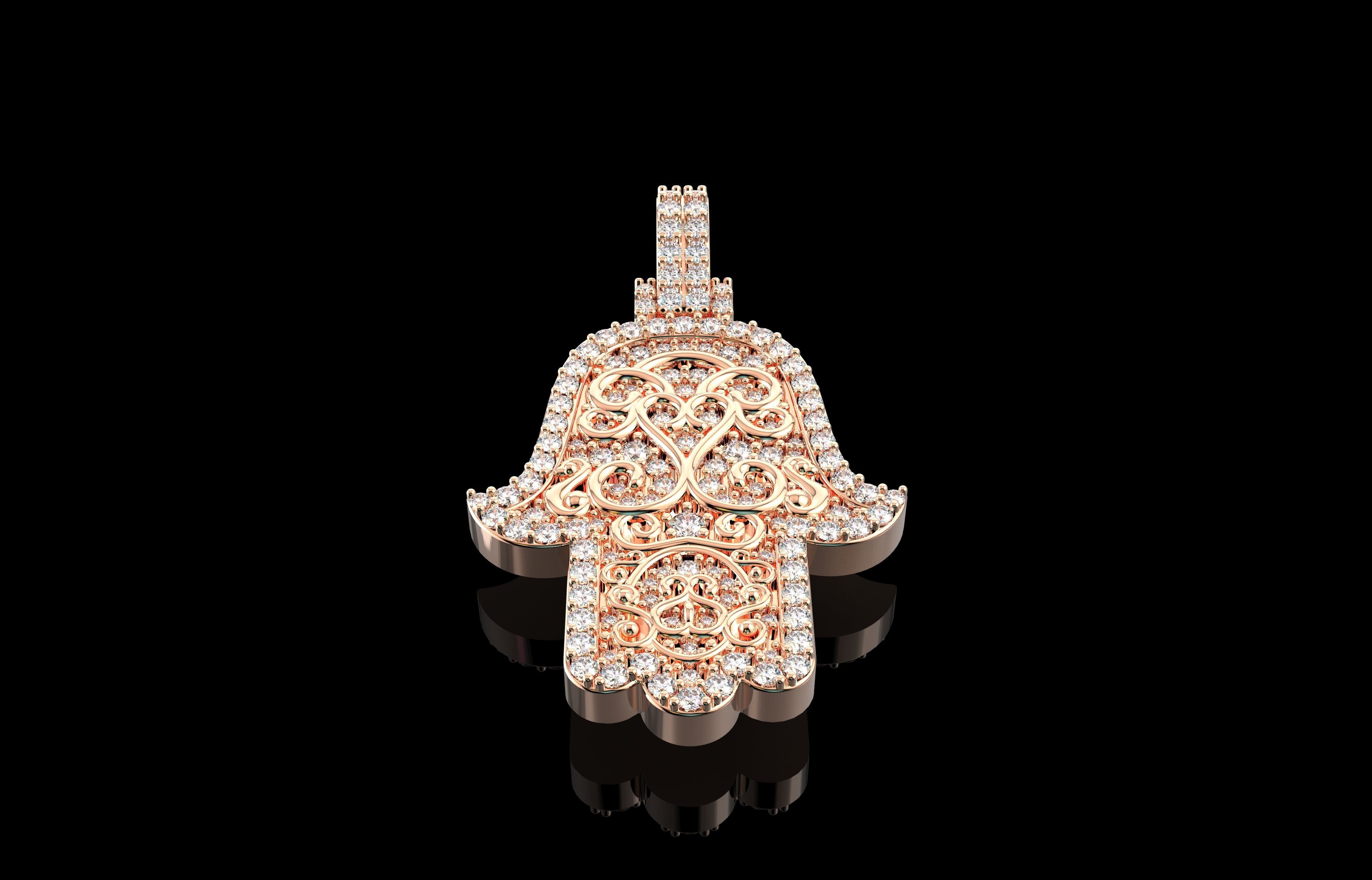 Hamsa Number 17 3D print model_23