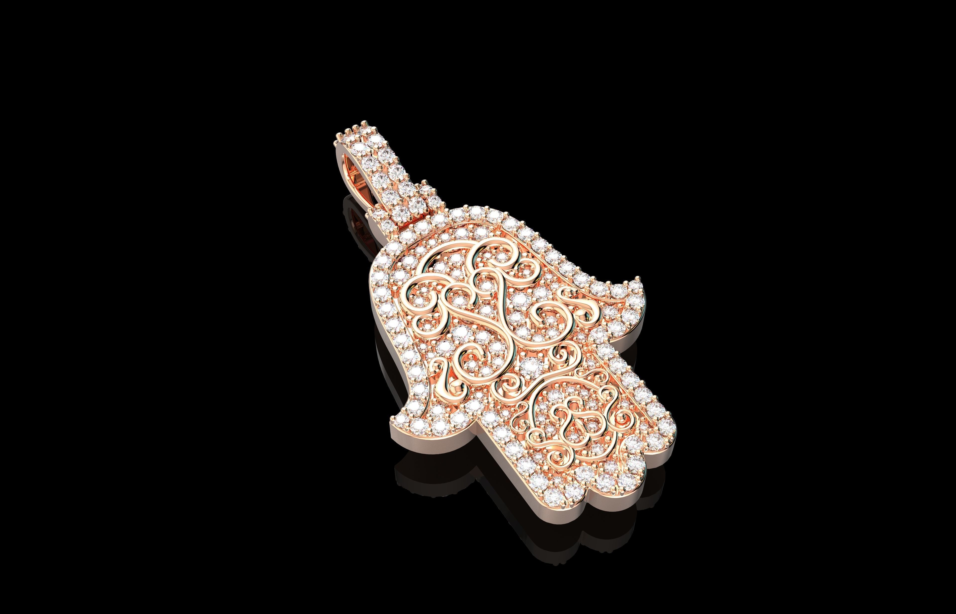 Hamsa Number 17 3D print model_33