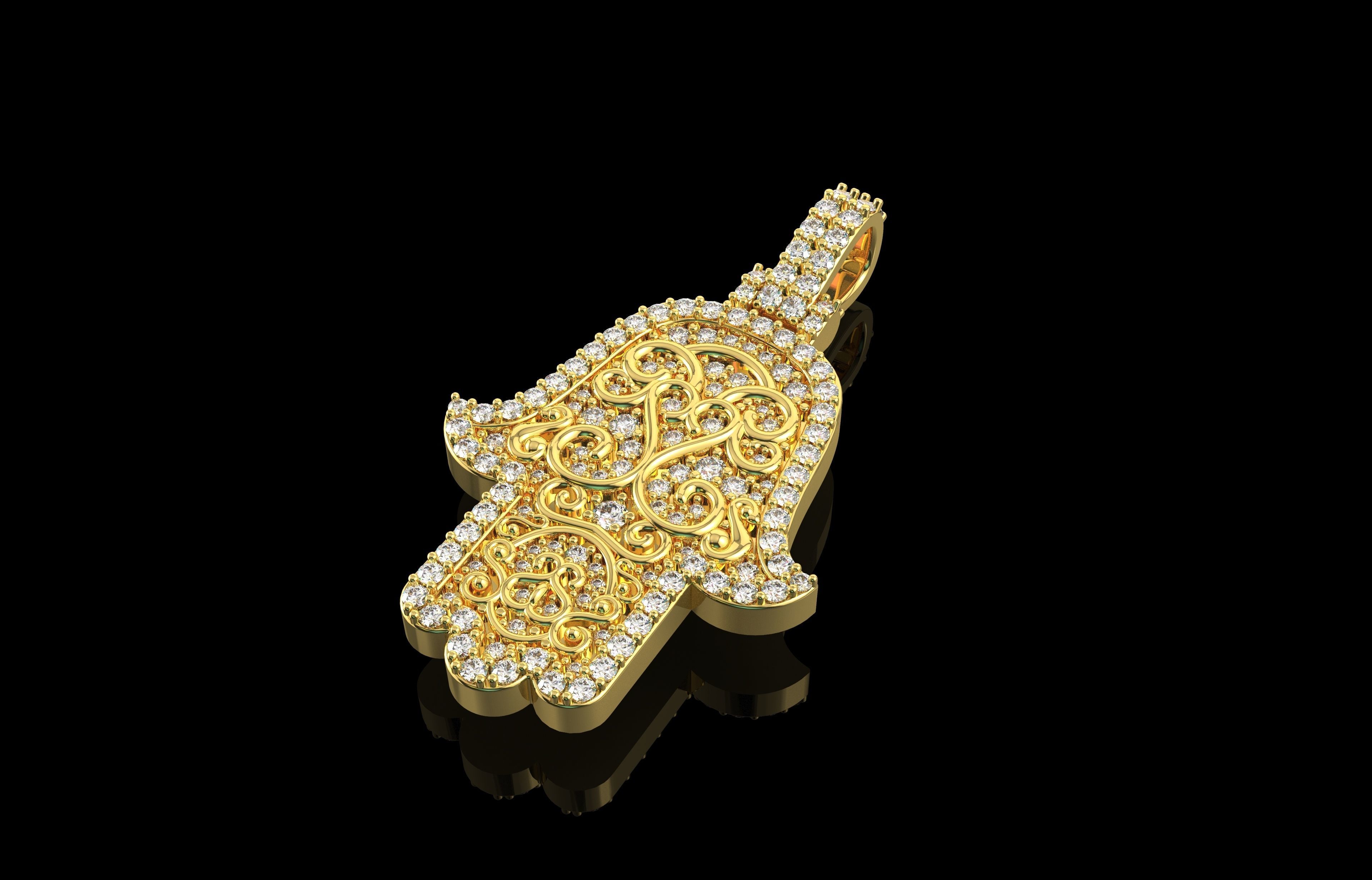 Hamsa Number 17 3D print model_10