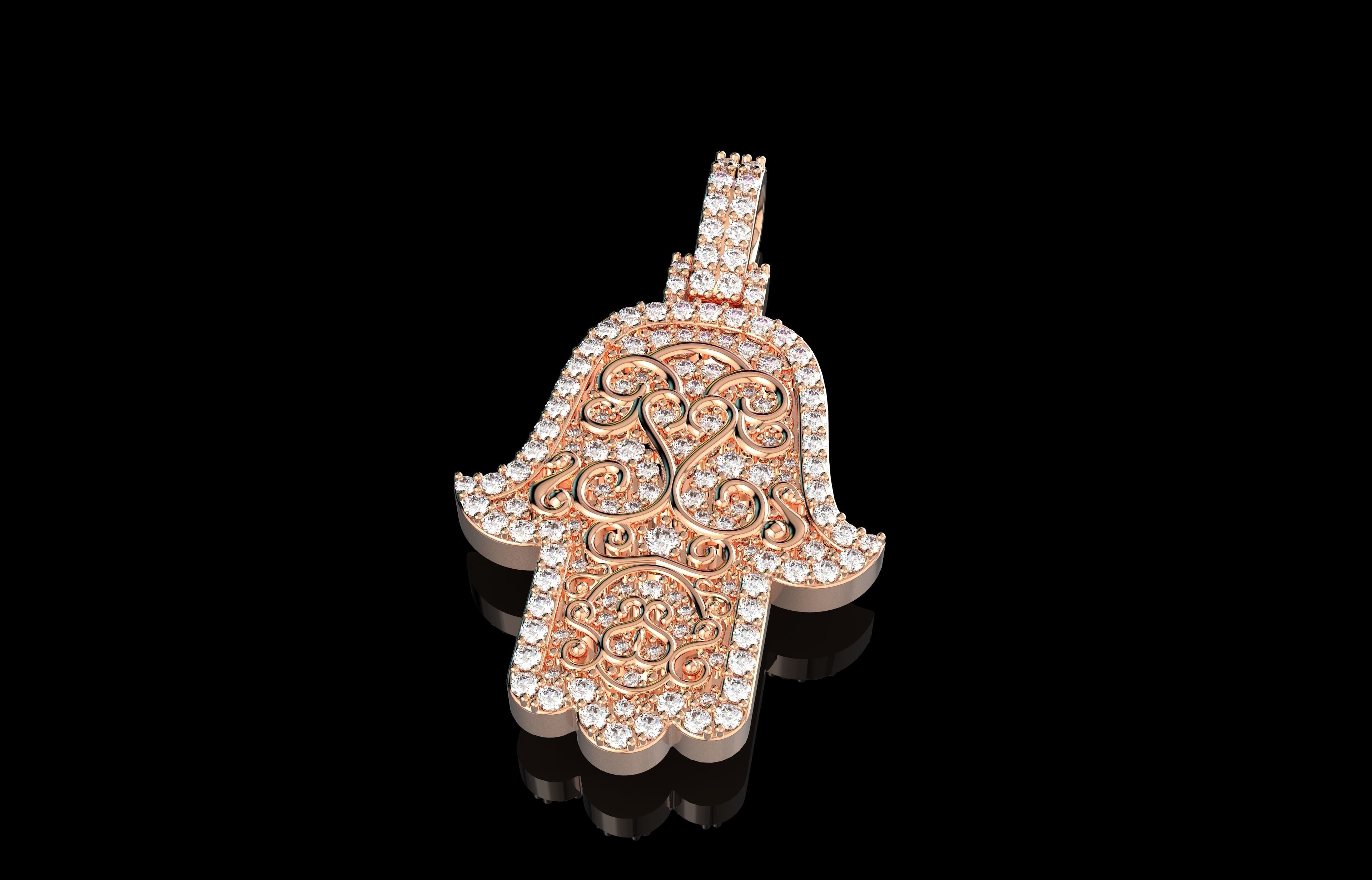 Hamsa Number 17 3D print model_31