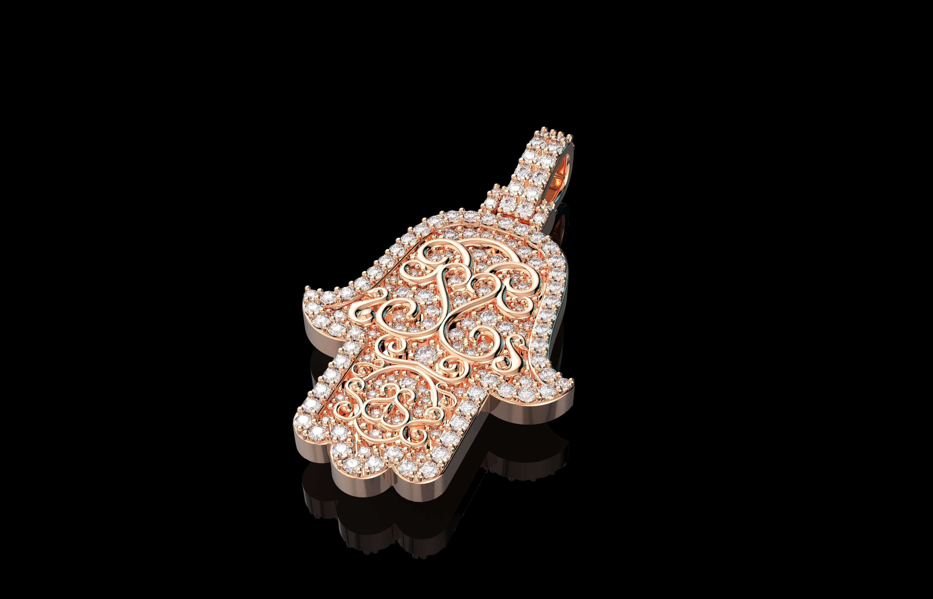 Hamsa Number 17 3D print model_24