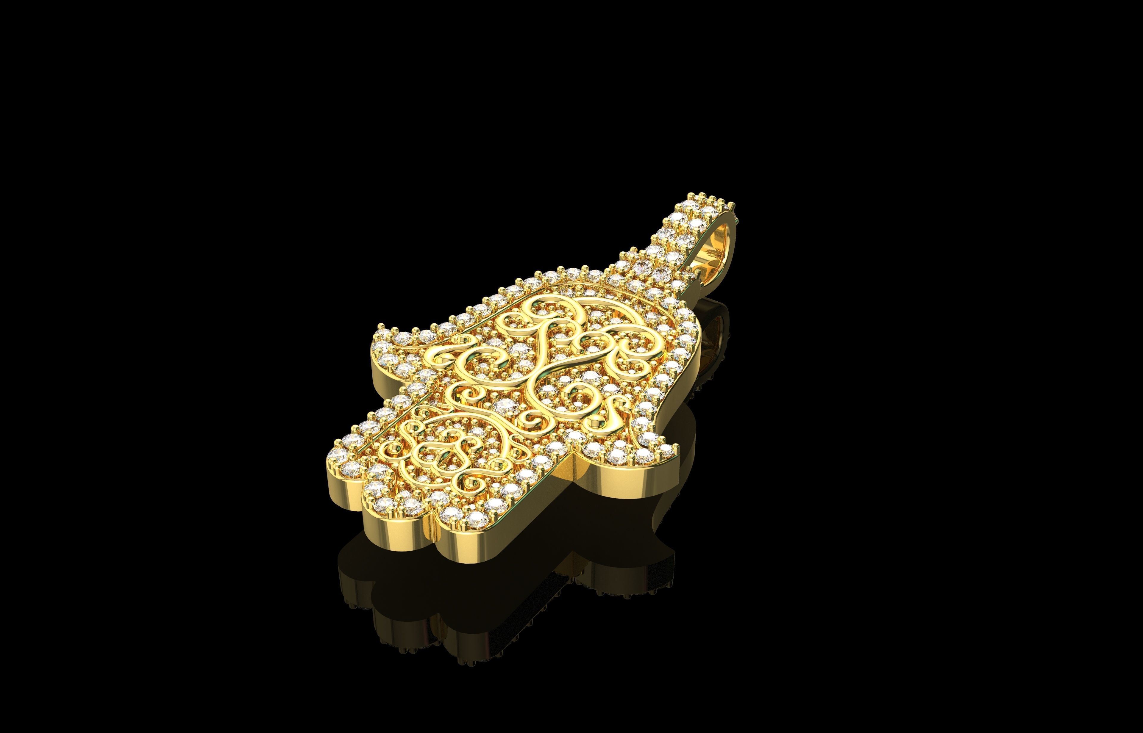 Hamsa Number 17 3D print model_11